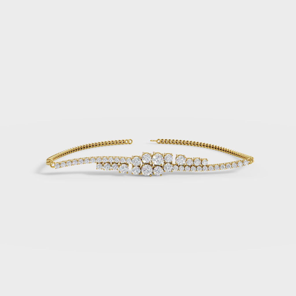 Luxury Cluster Cubic Zicronia Diamond Bracelet