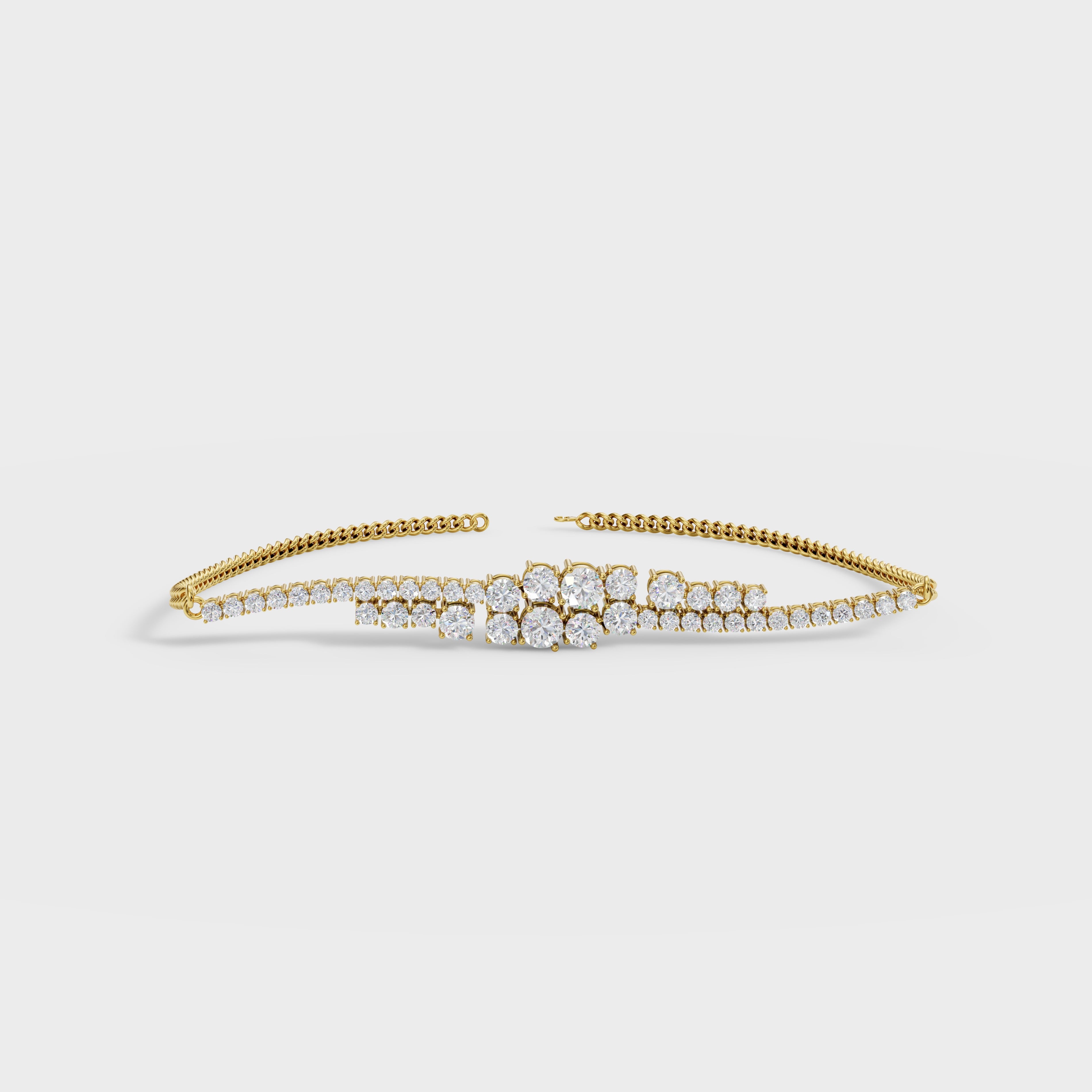 Luxury Cluster Cubic Zicronia Diamond Bracelet