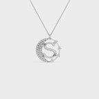 Crescent S Intial Pendant