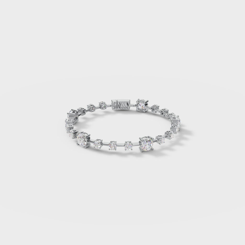 Elegant Round Cut Cubic Zirconia Tennis Bracelet