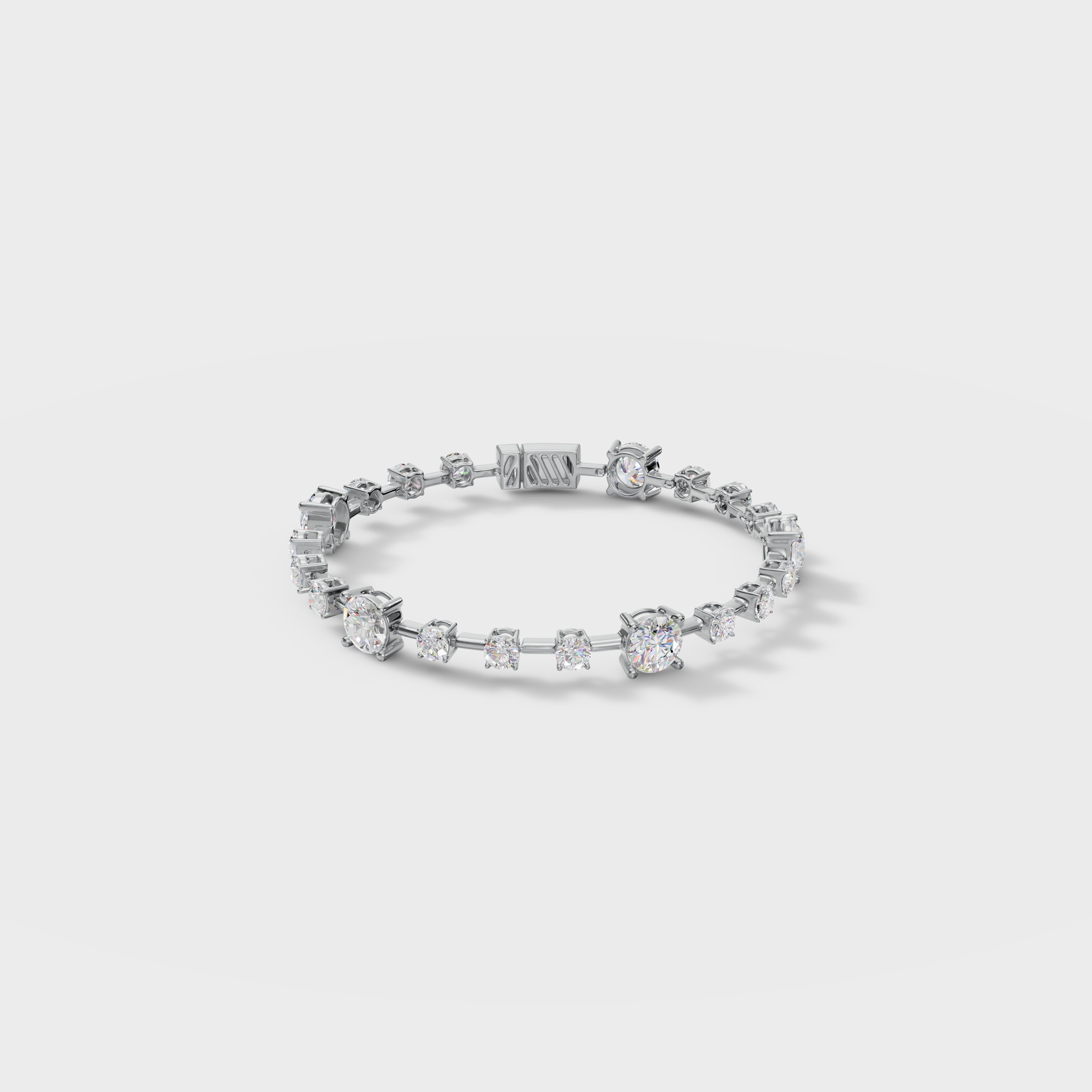 Elegant Round Cut Cubic Zirconia Tennis Bracelet