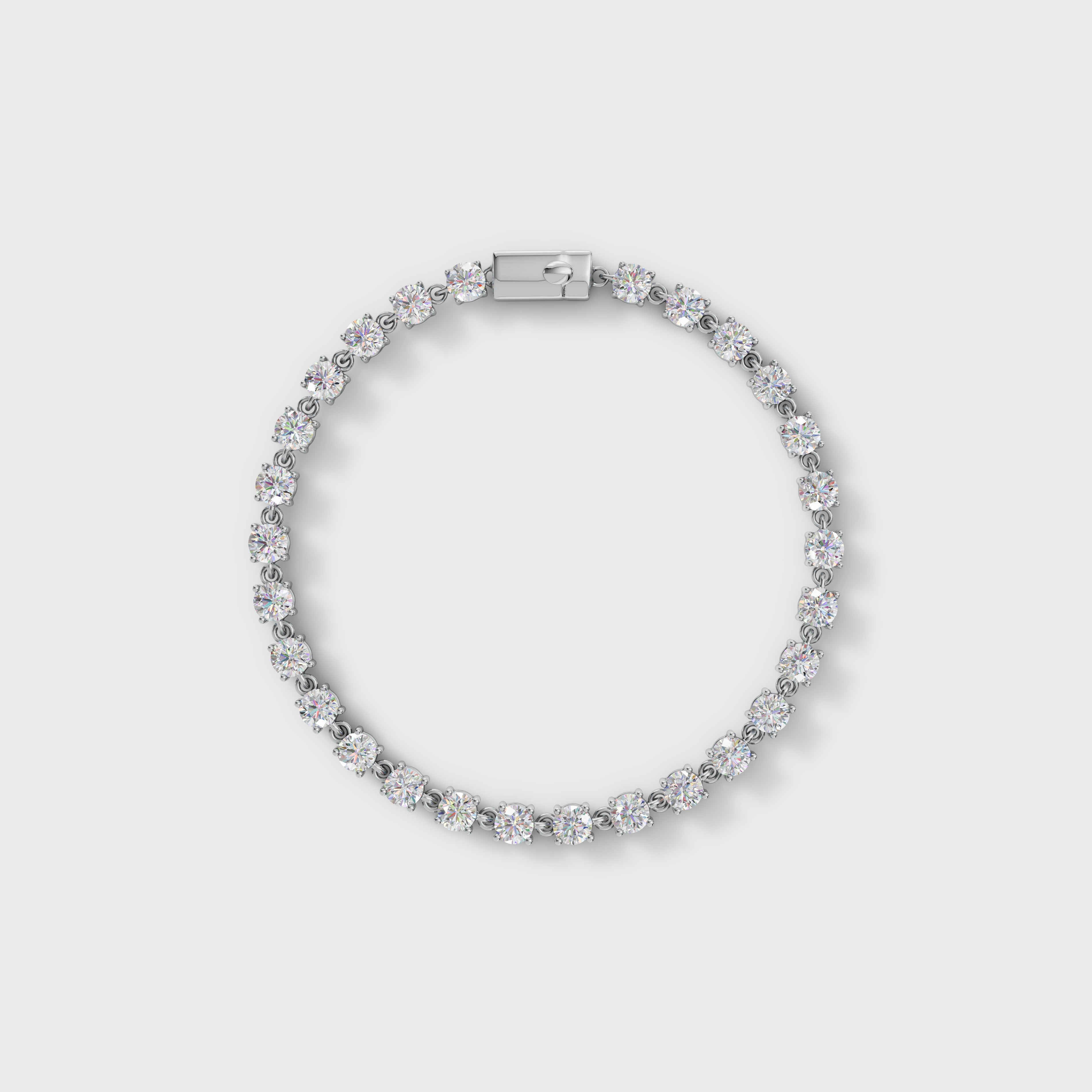Round Cut Diamond Tennis Bracelet