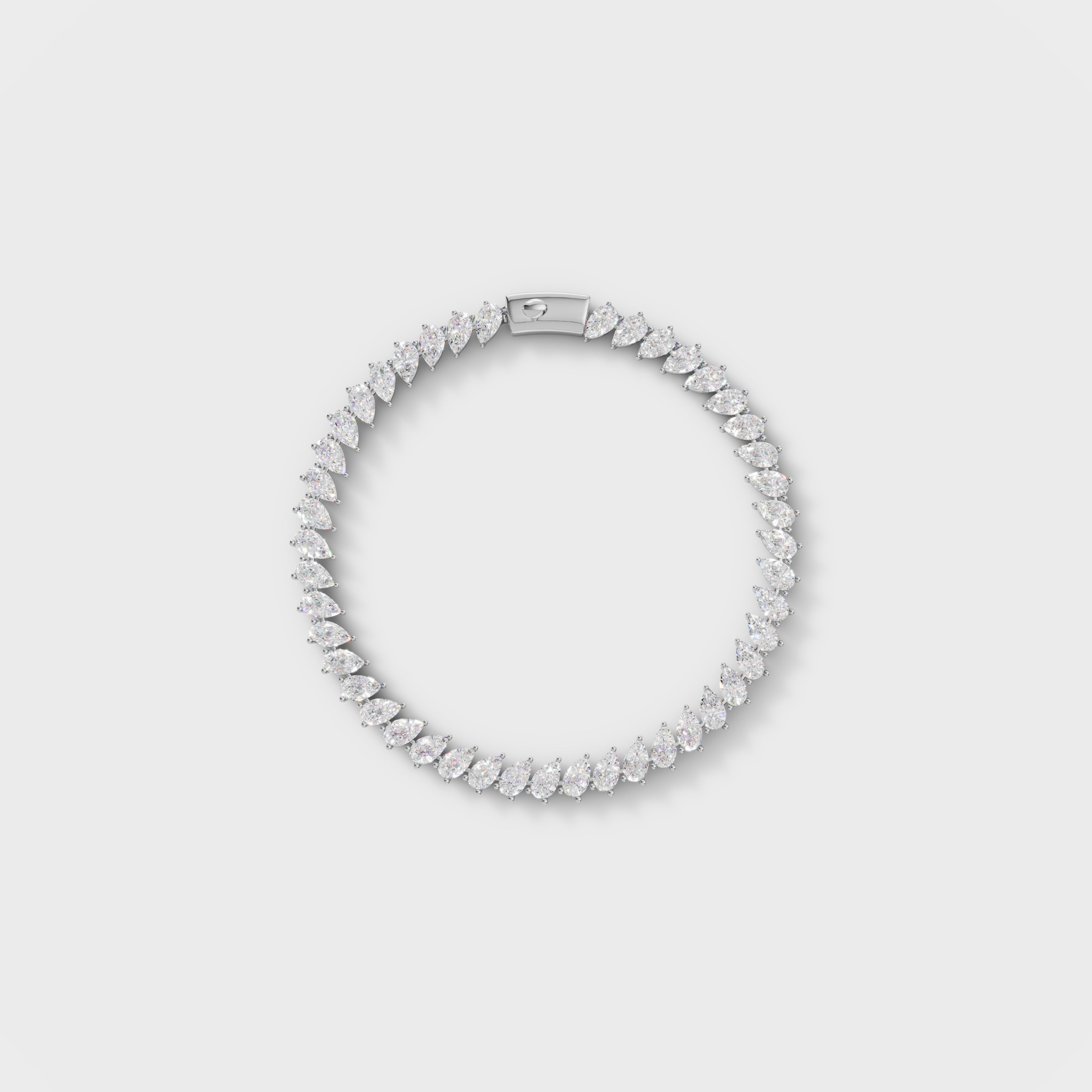Luxe Spark Leaf Tennis Bracelet