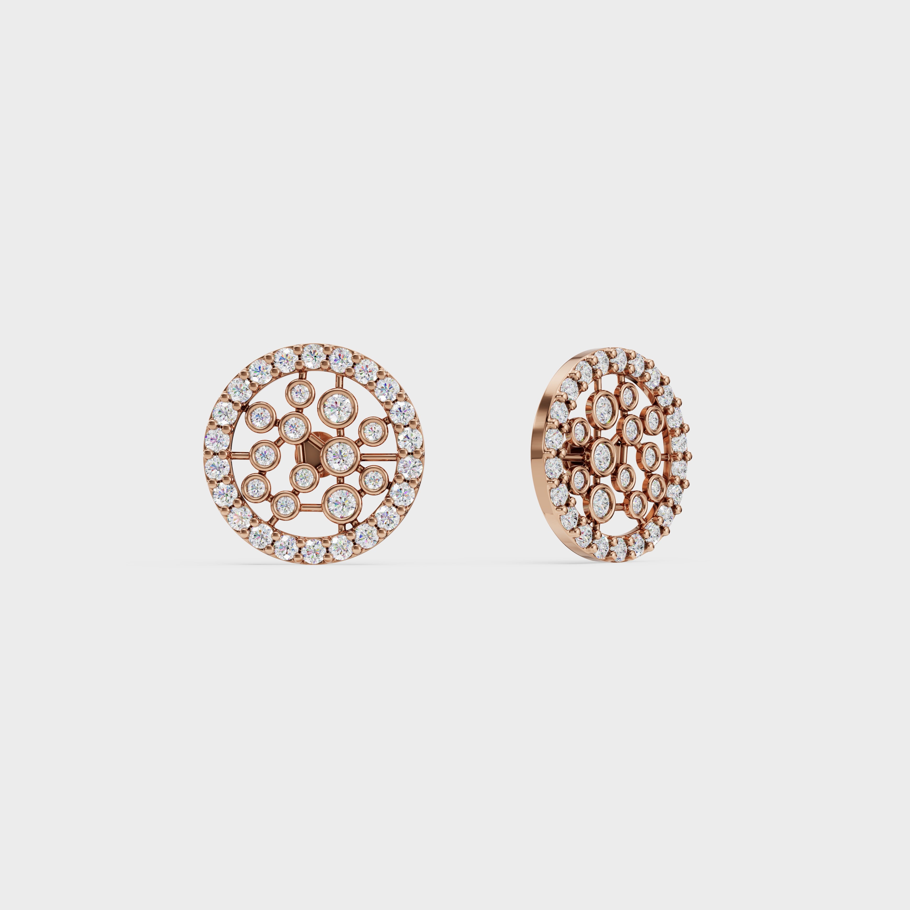 Abstract Cluster Stud Earrings