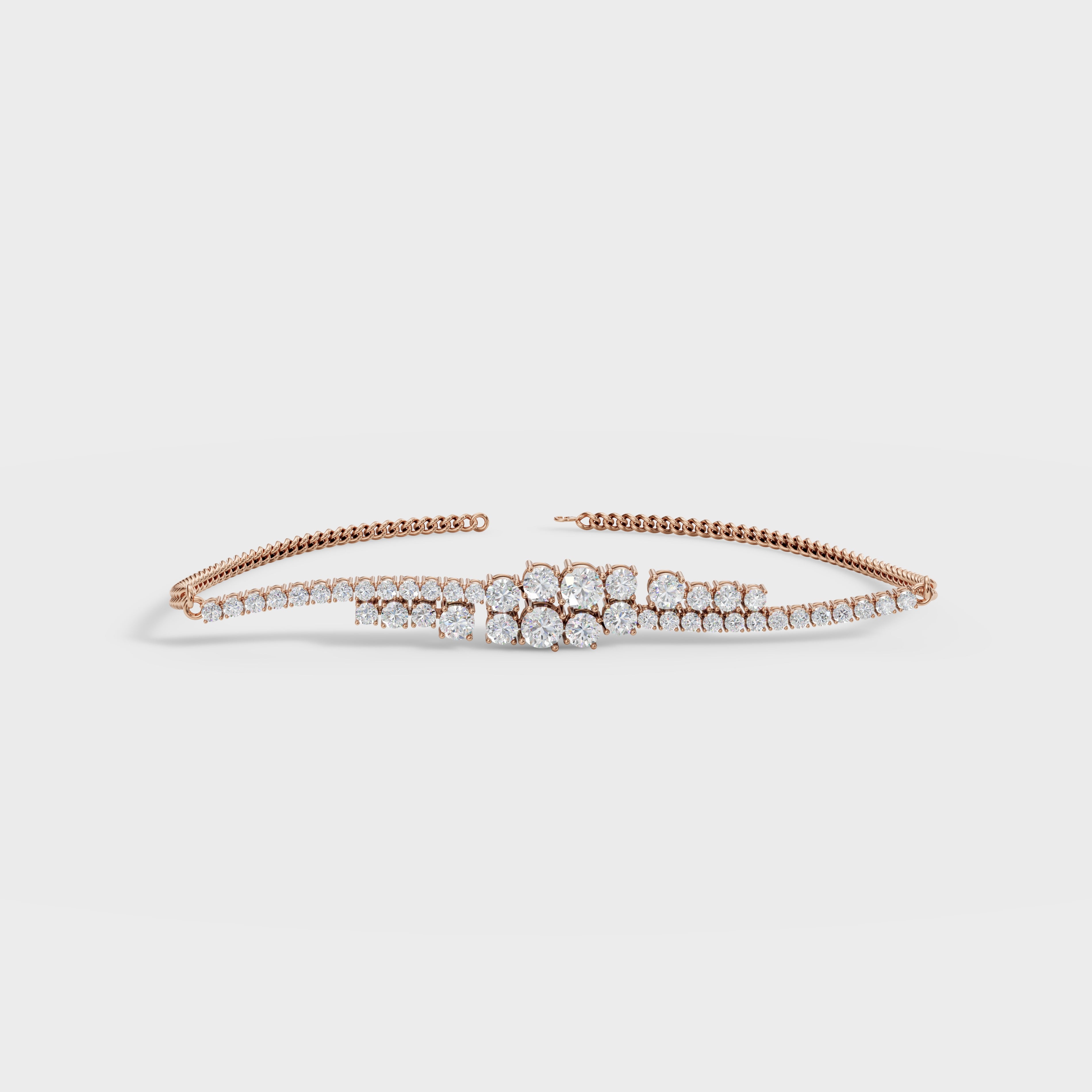 Luxury Cluster Cubic Zicronia Diamond Bracelet