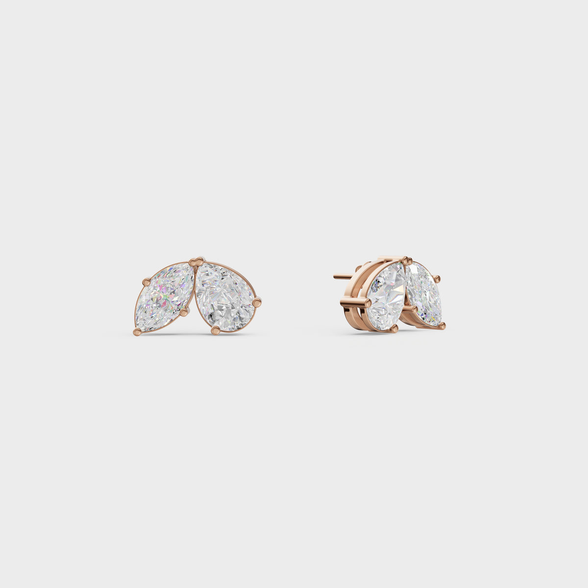 Toi Moi Pear &  Marquise Cut Stud Earrings