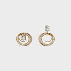 2 in One Oval cut stud & Earrings