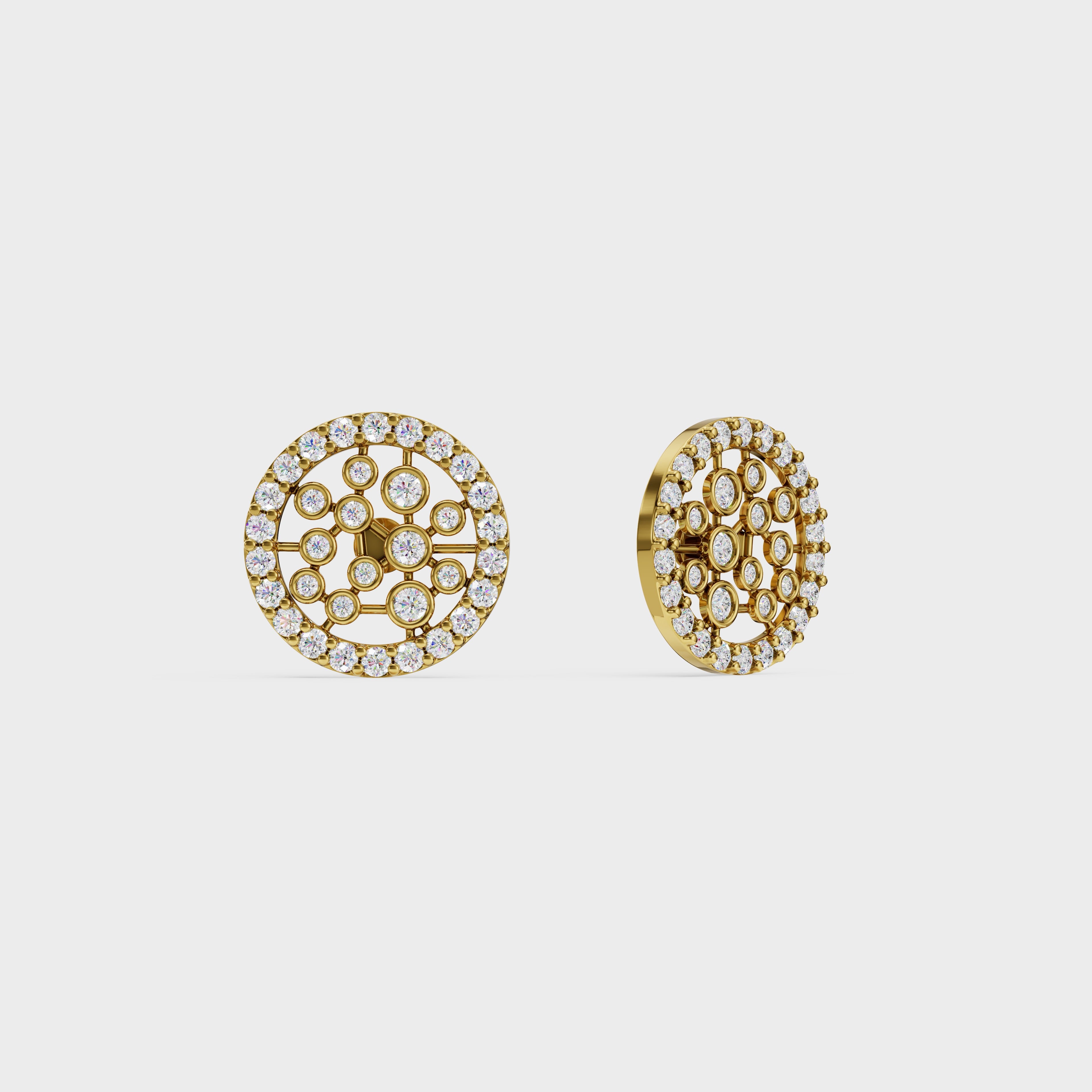 Abstract Cluster Stud Earrings