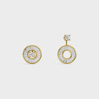 Radial Baguette Diamond Studs Earrings