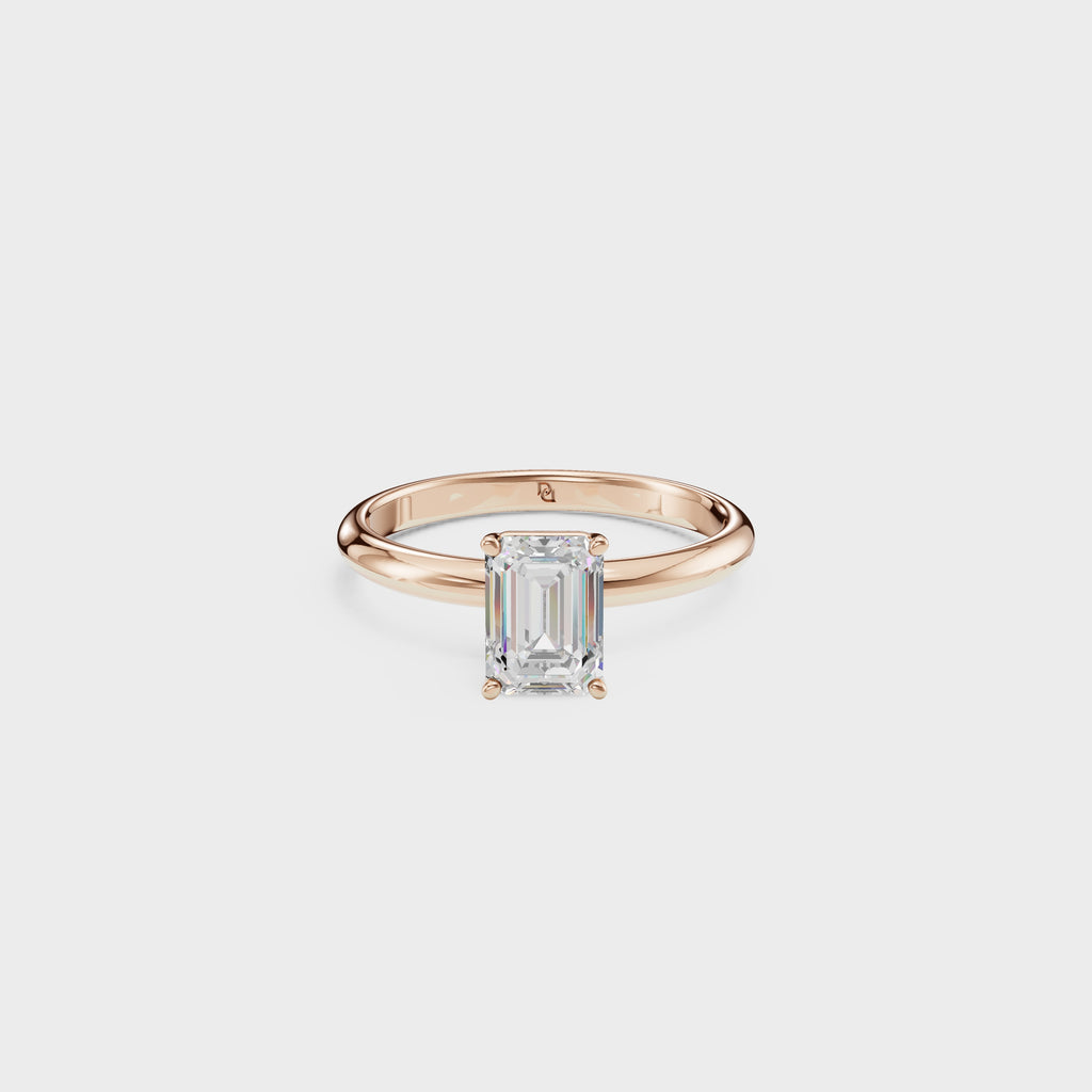 Classic Emerald Cut Solitaire Ring