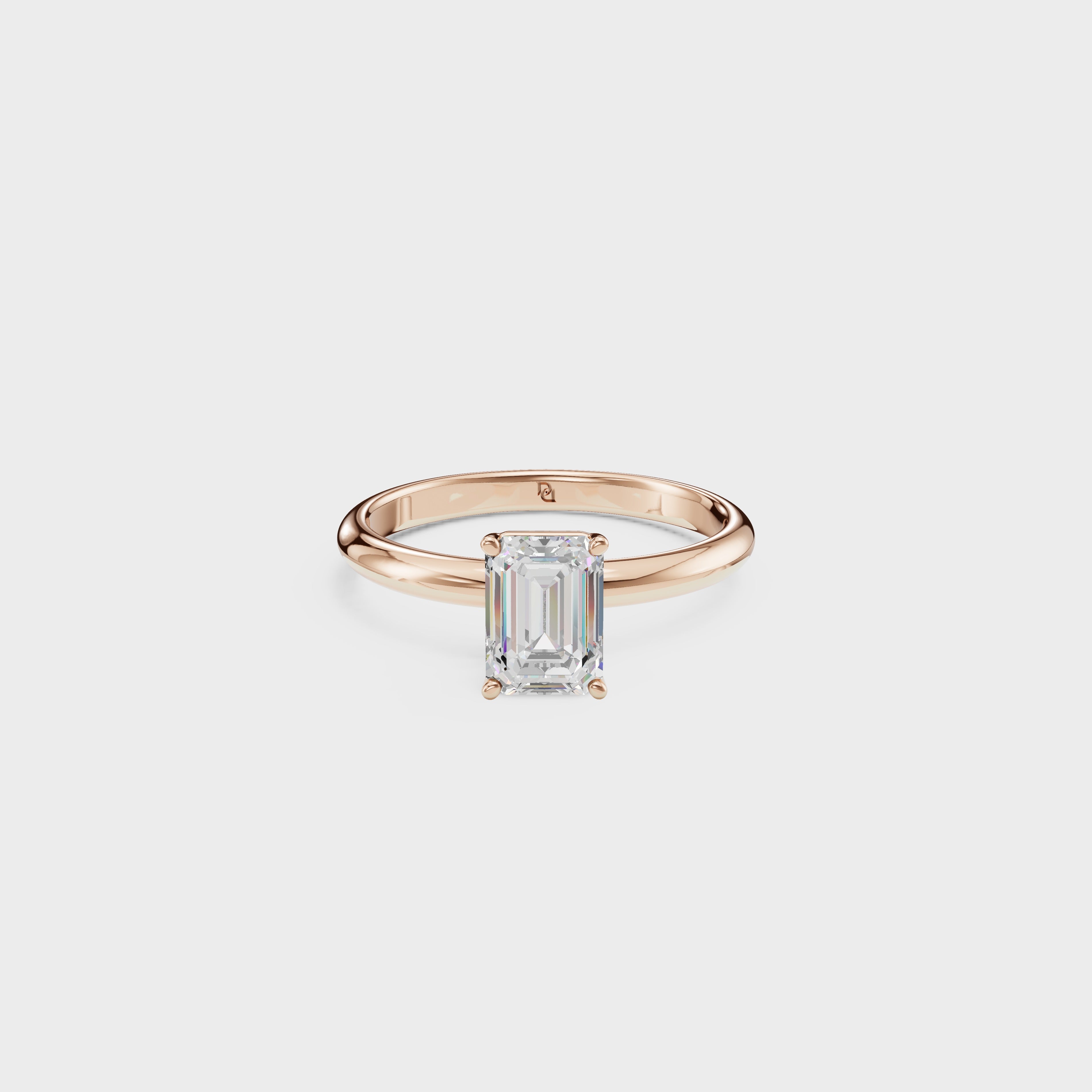 Classic Emerald Cut Solitaire Ring