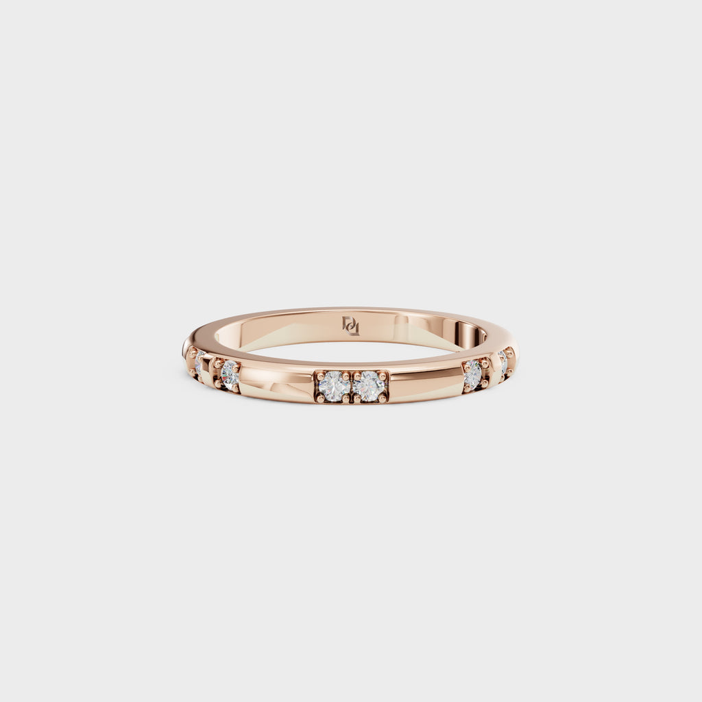 Modern Lines Diamond Wedding Band