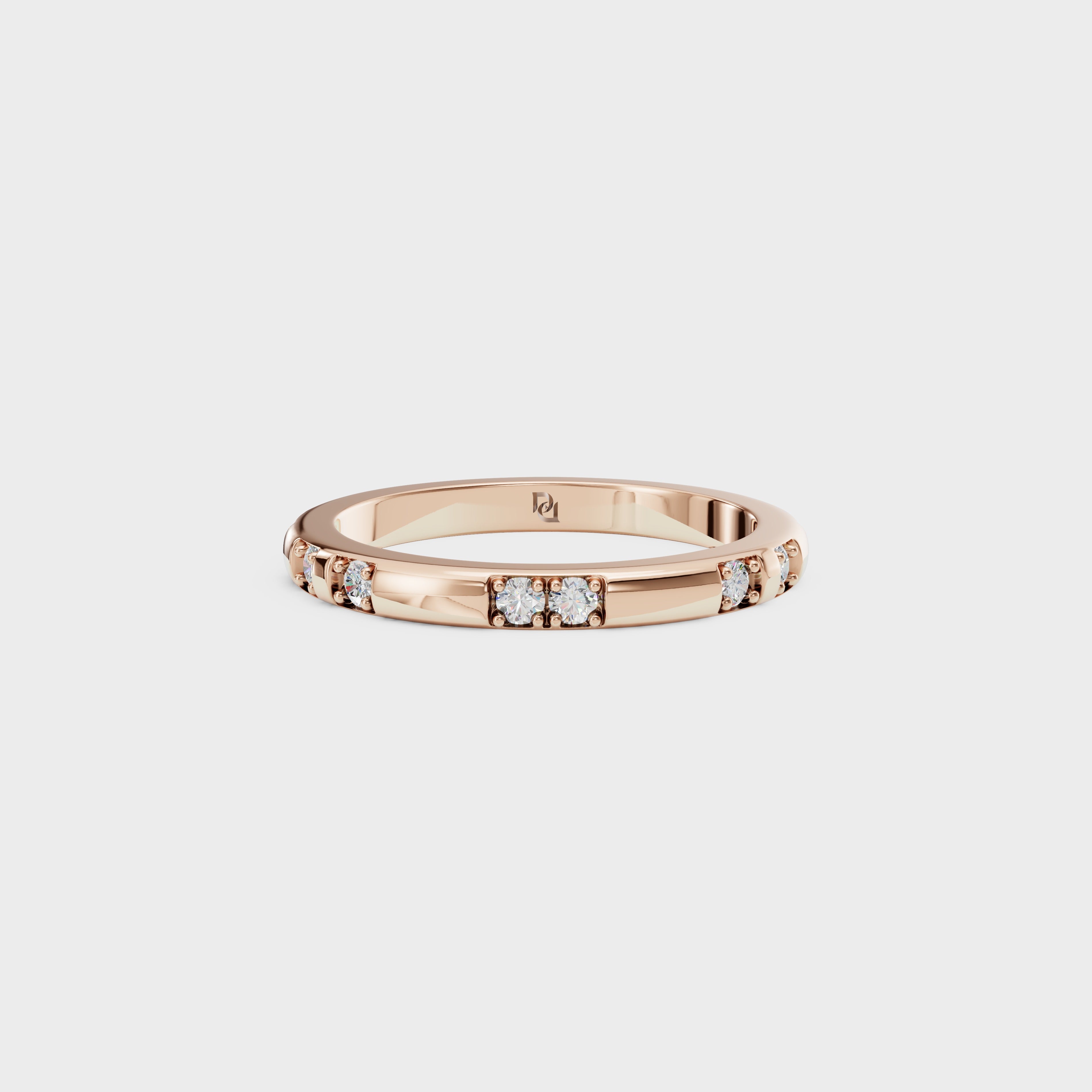 Modern Lines Diamond Wedding Band
