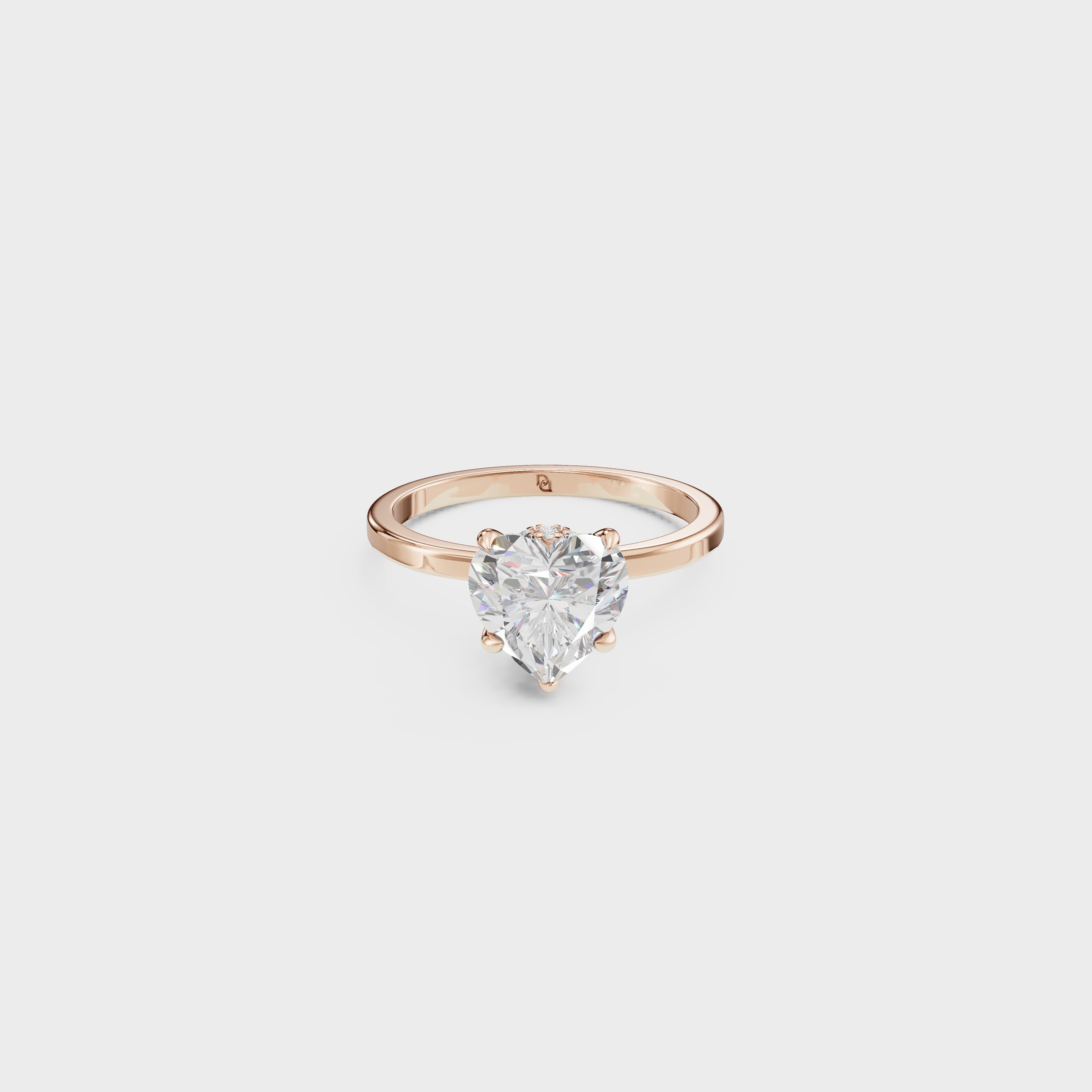 love's Reflection Heart Shape Ring
