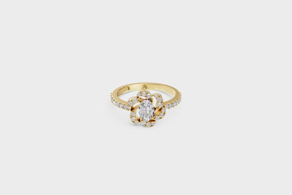 Petal Embrace Engagement Ring
