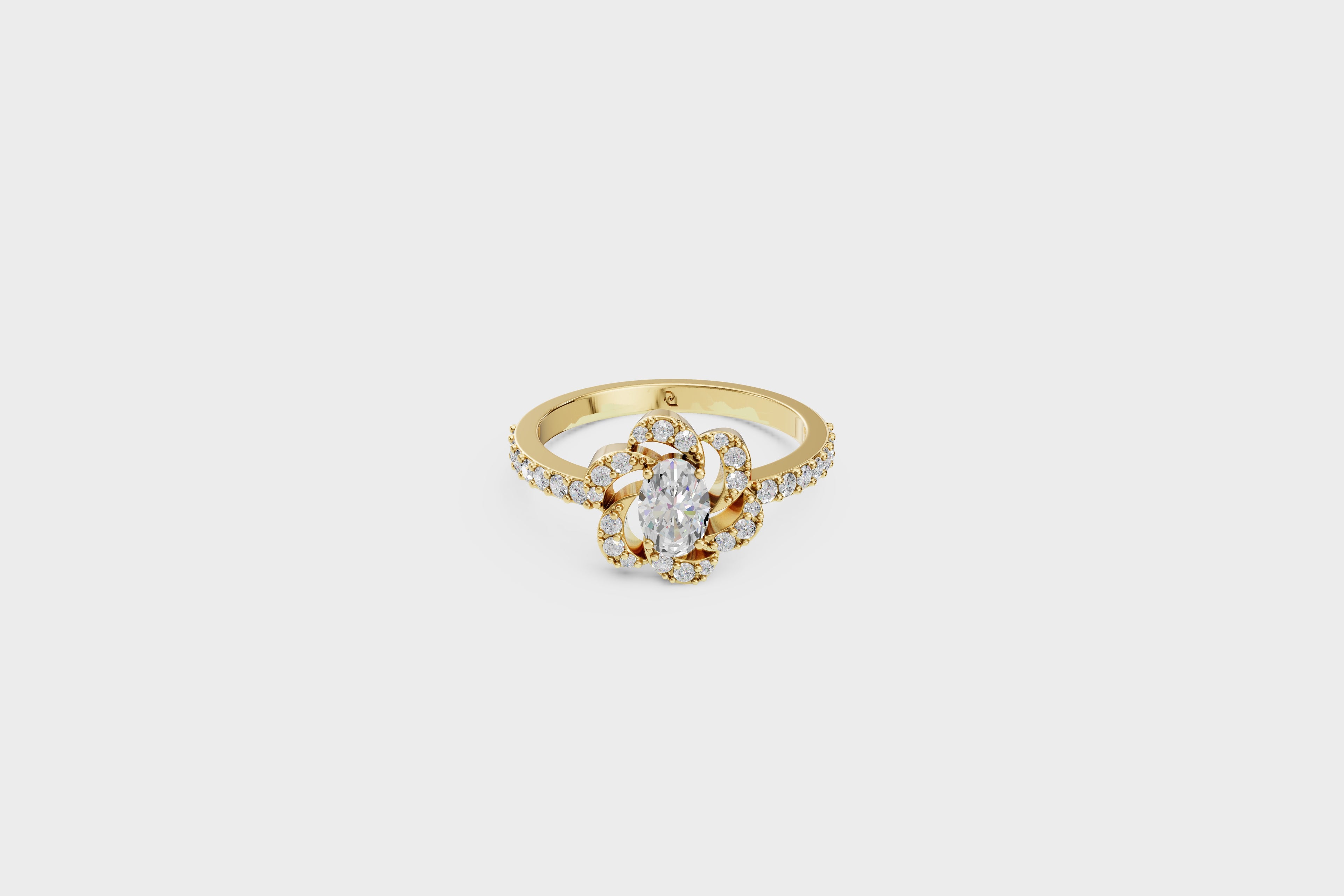 Petal Embrace Engagement Ring