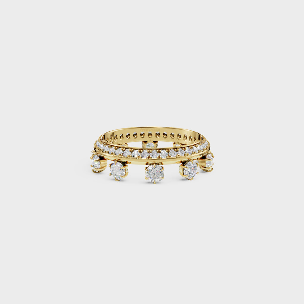 Modern Frame Diamond Ring
