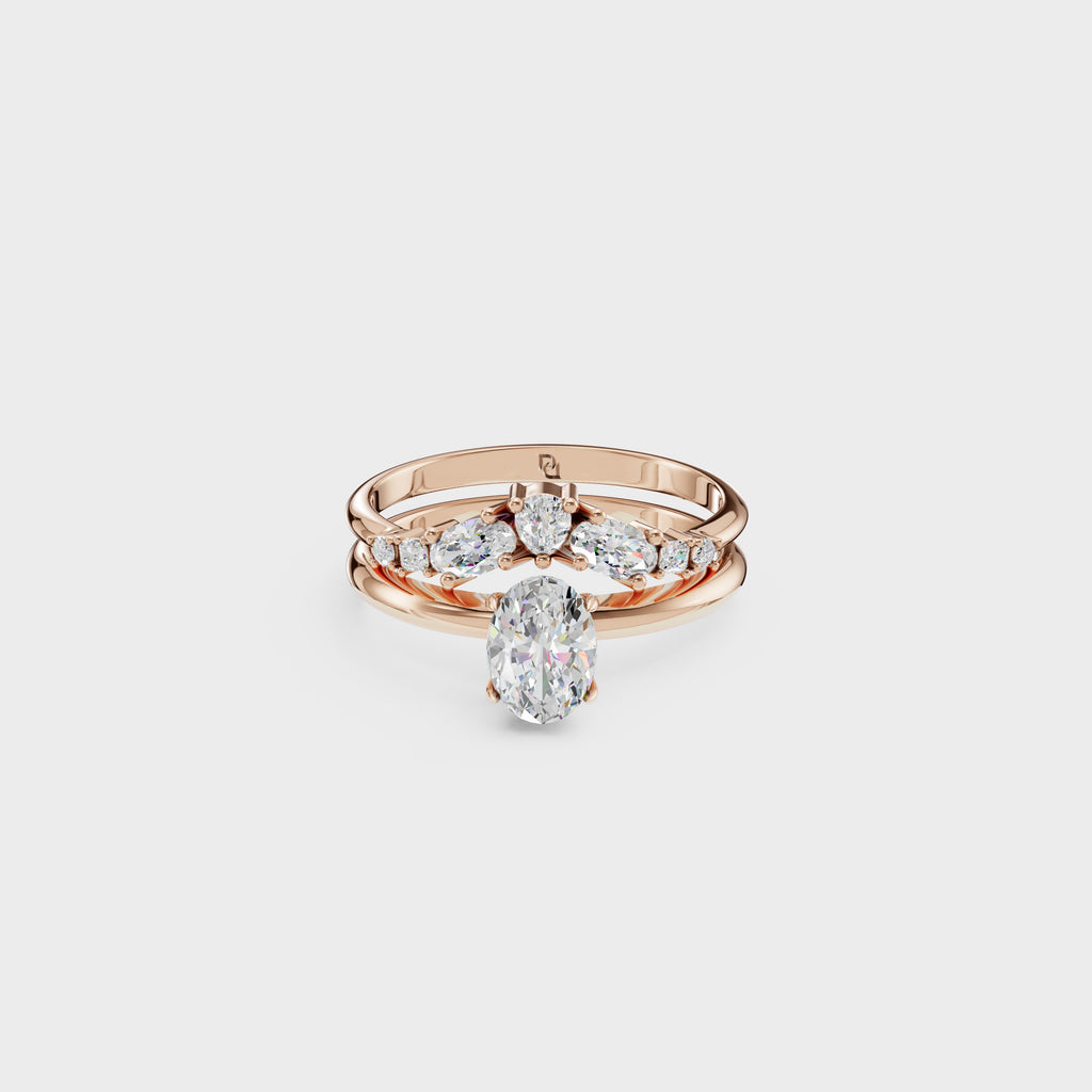 Ethical Elegance Oval Cut Bridal Set