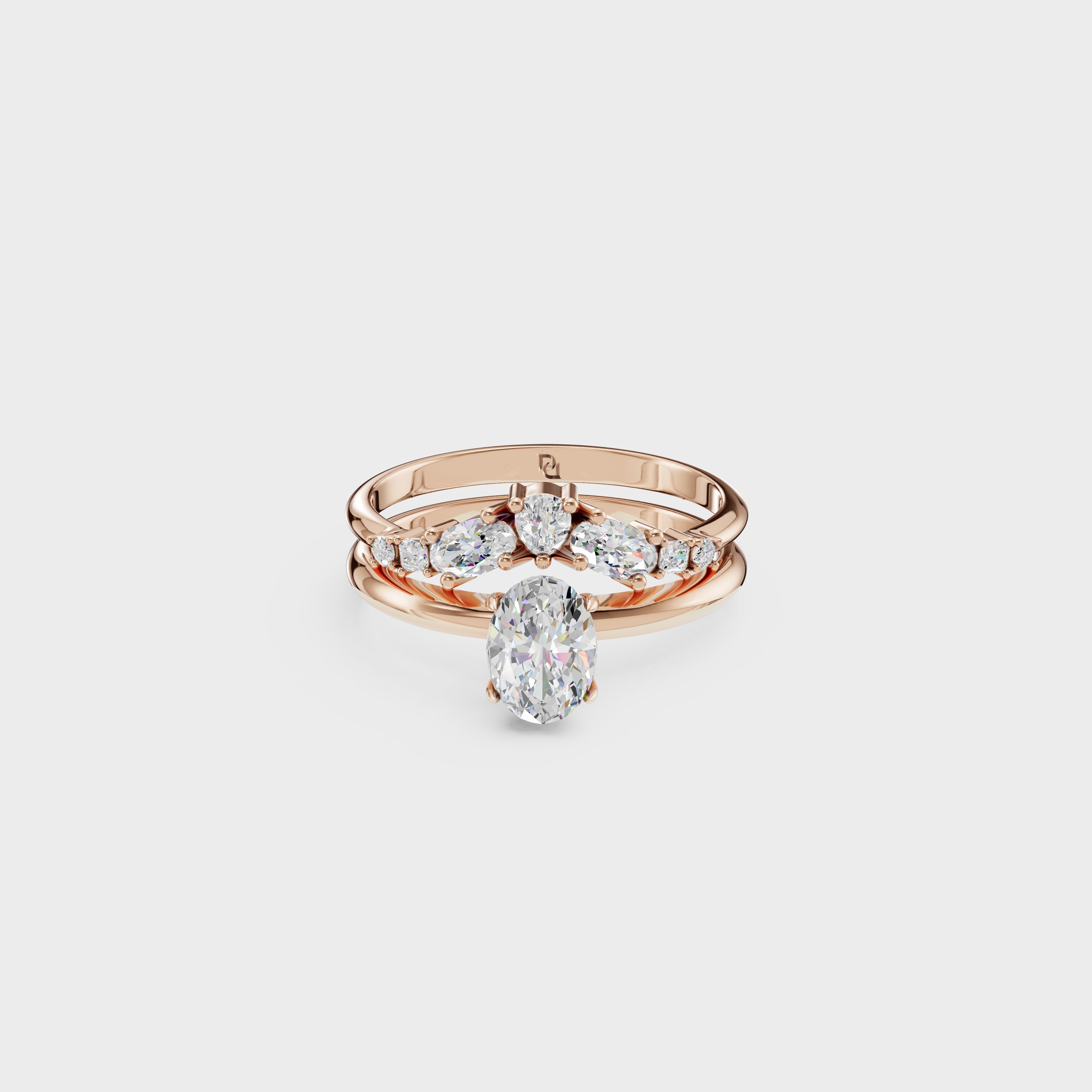 Ethical Elegance Oval Cut Bridal Set