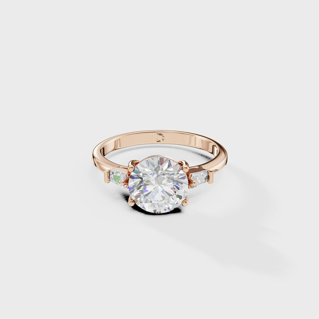 Symphony Three Stone Diamond Engagement Ring