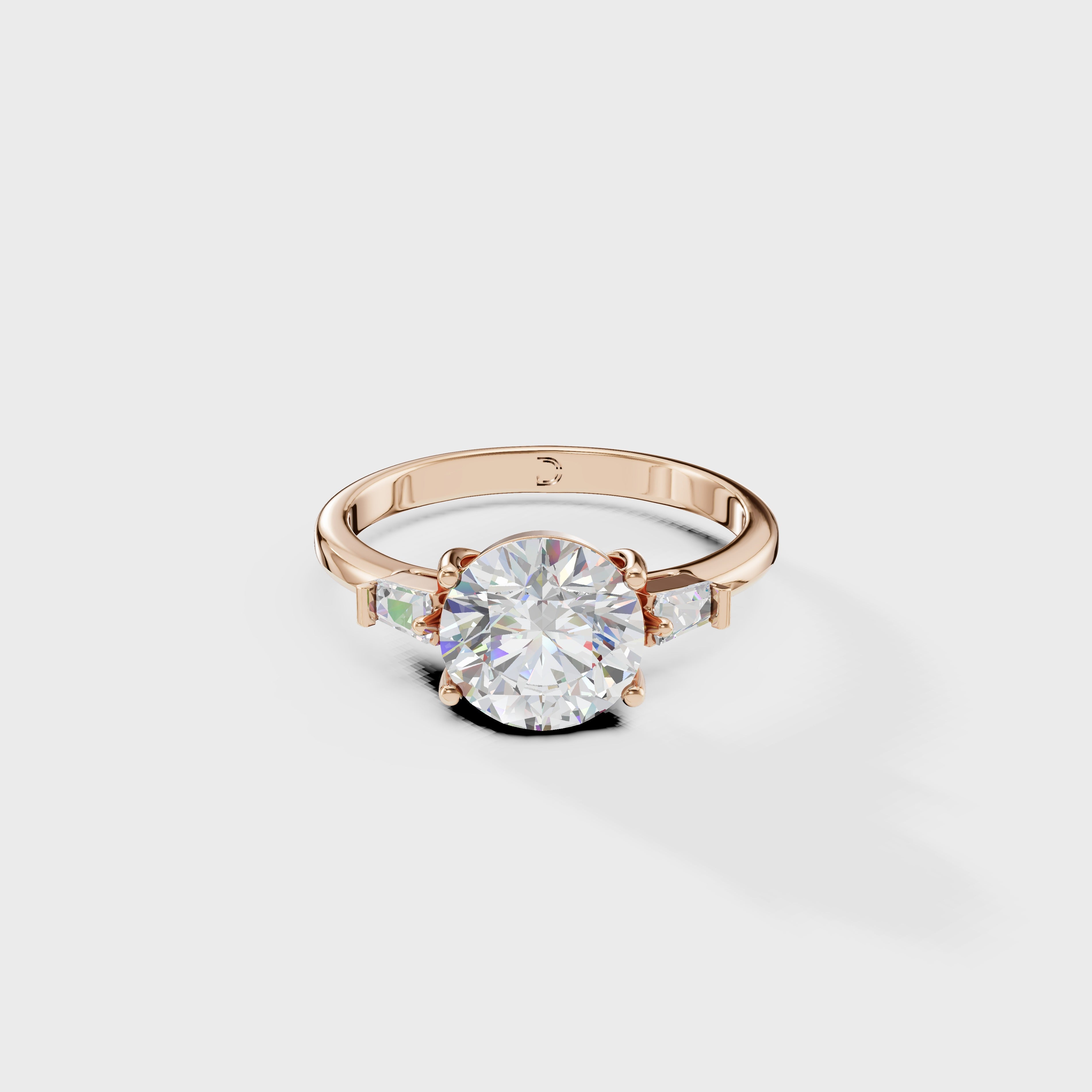 Symphony Three Stone Diamond Engagement Ring