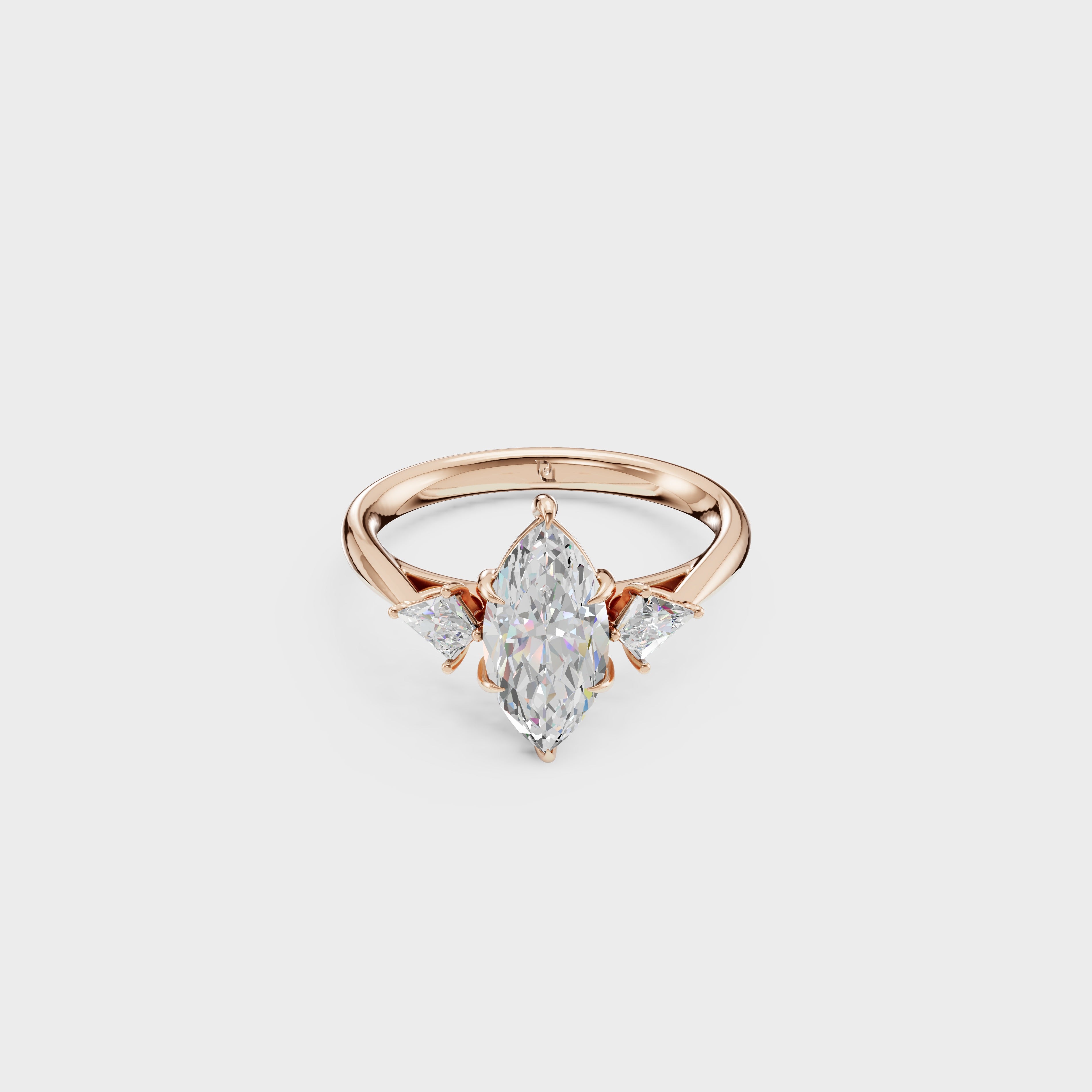 Petite Cometa Perfect Fit Marquise Cut Diamond Engagement Ring