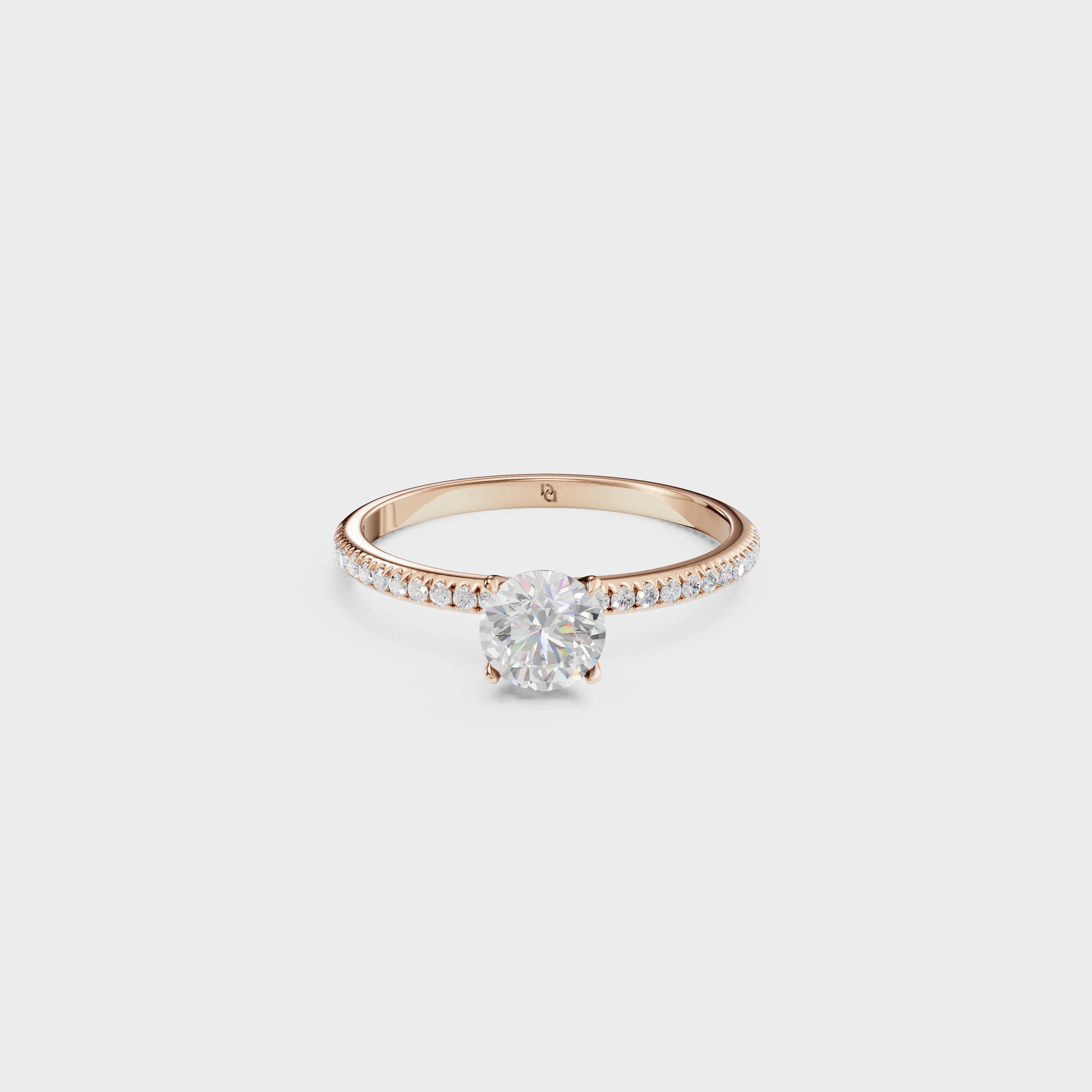 Round Diamond Solitaire Brilliant Engagement Ring