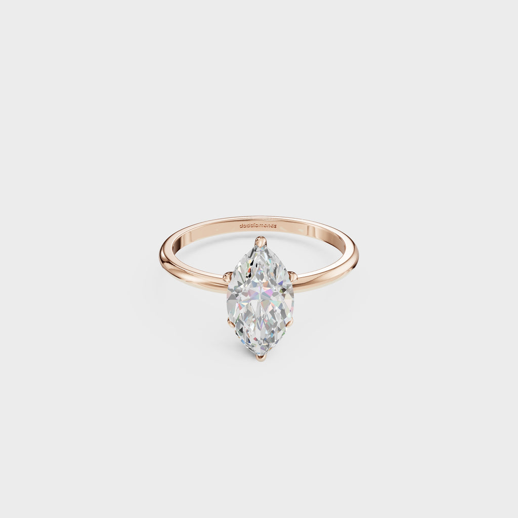 Marquise Cut Diamond Solitaire Ring