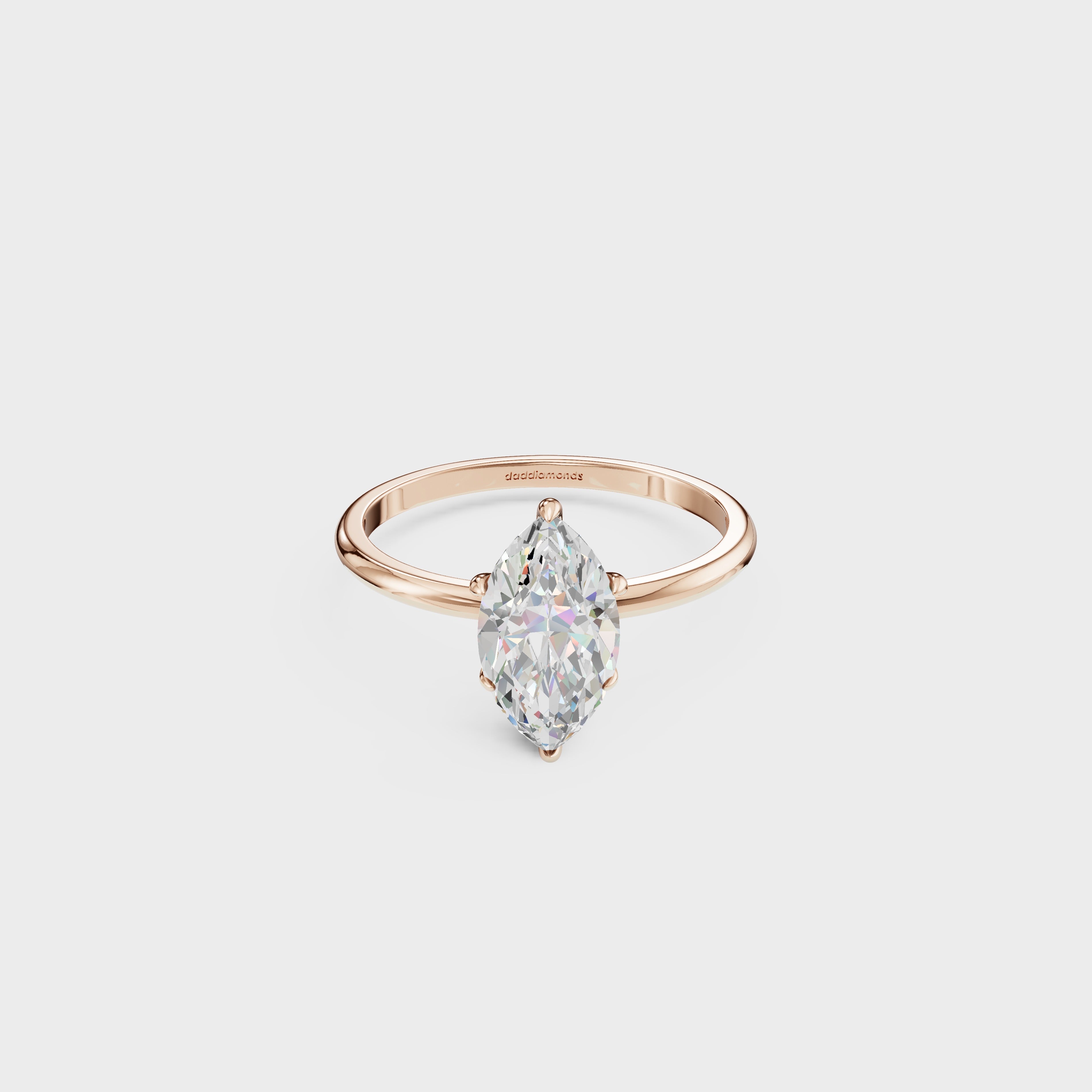 Marquise Cut Diamond Solitaire Ring