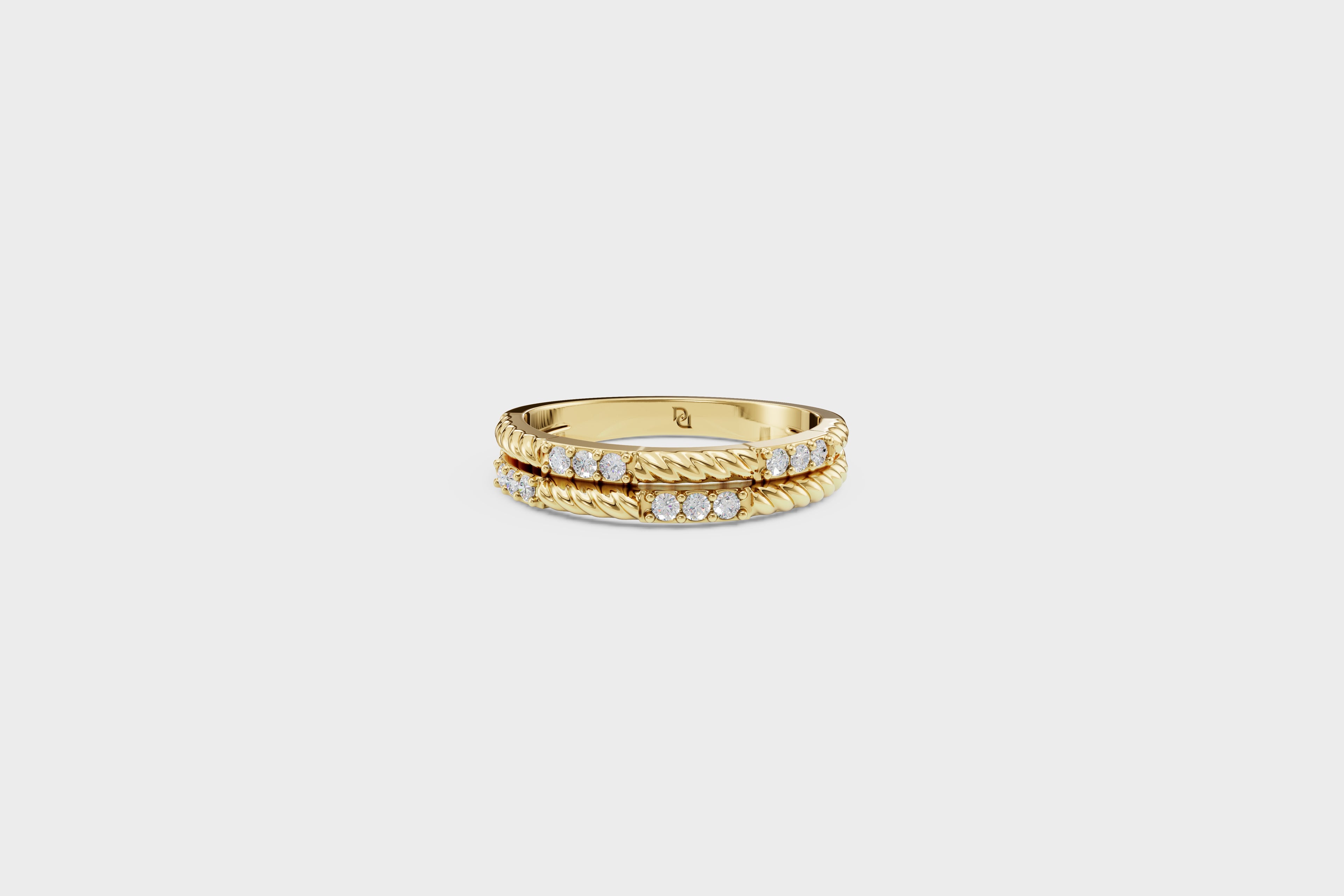 Rope Twist Diamond Ring