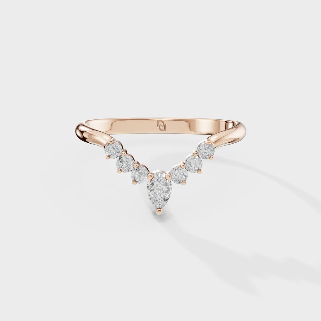 Pear Embrace Wedding Band