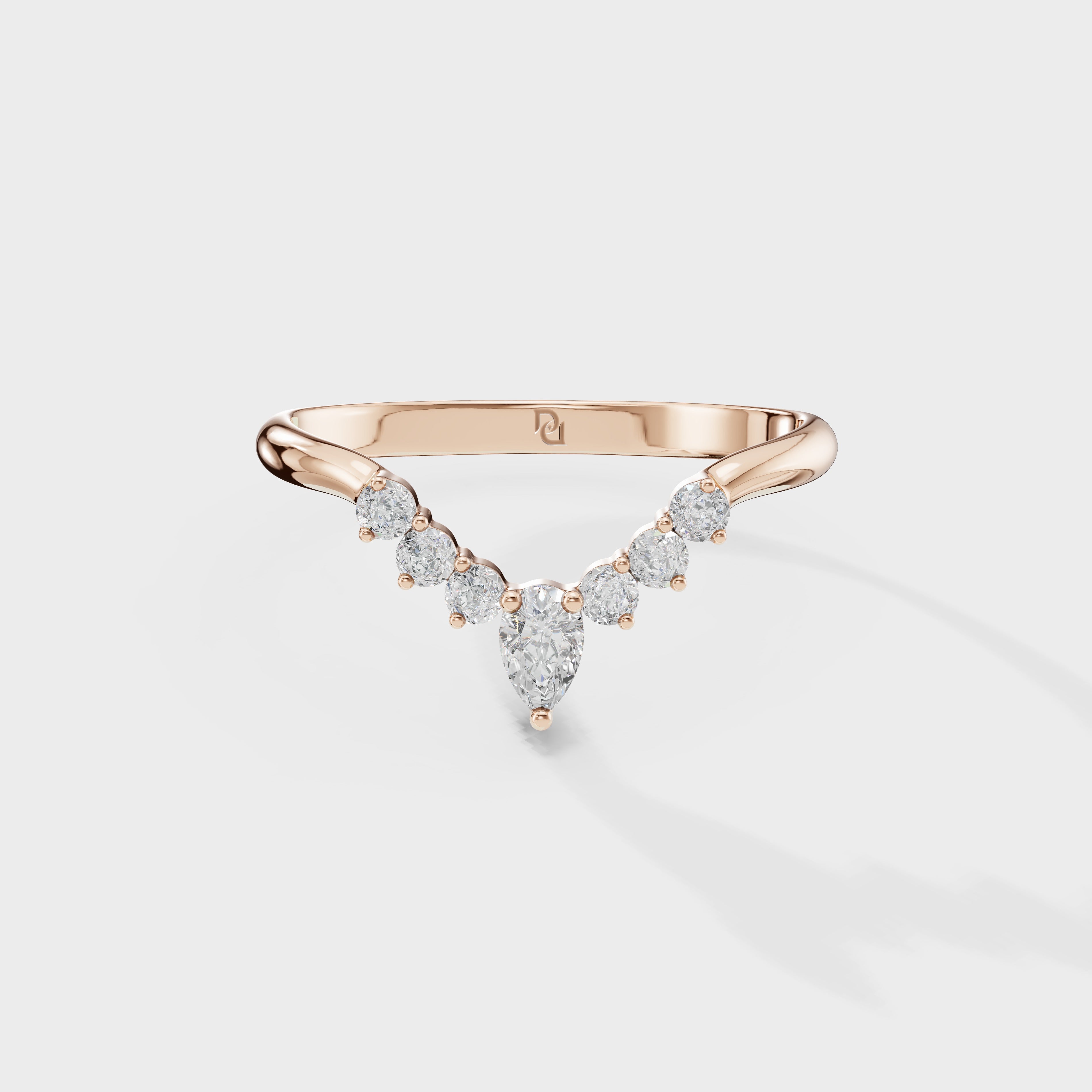 Pear Embrace Wedding Band