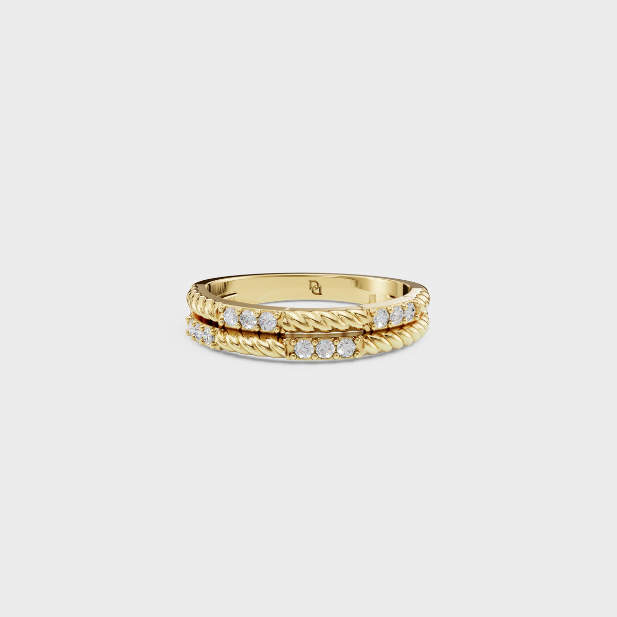 Rope Twist Diamond Ring