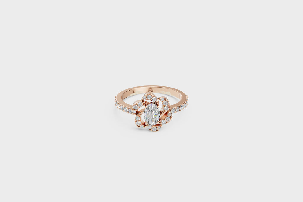 Petal Embrace Engagement Ring