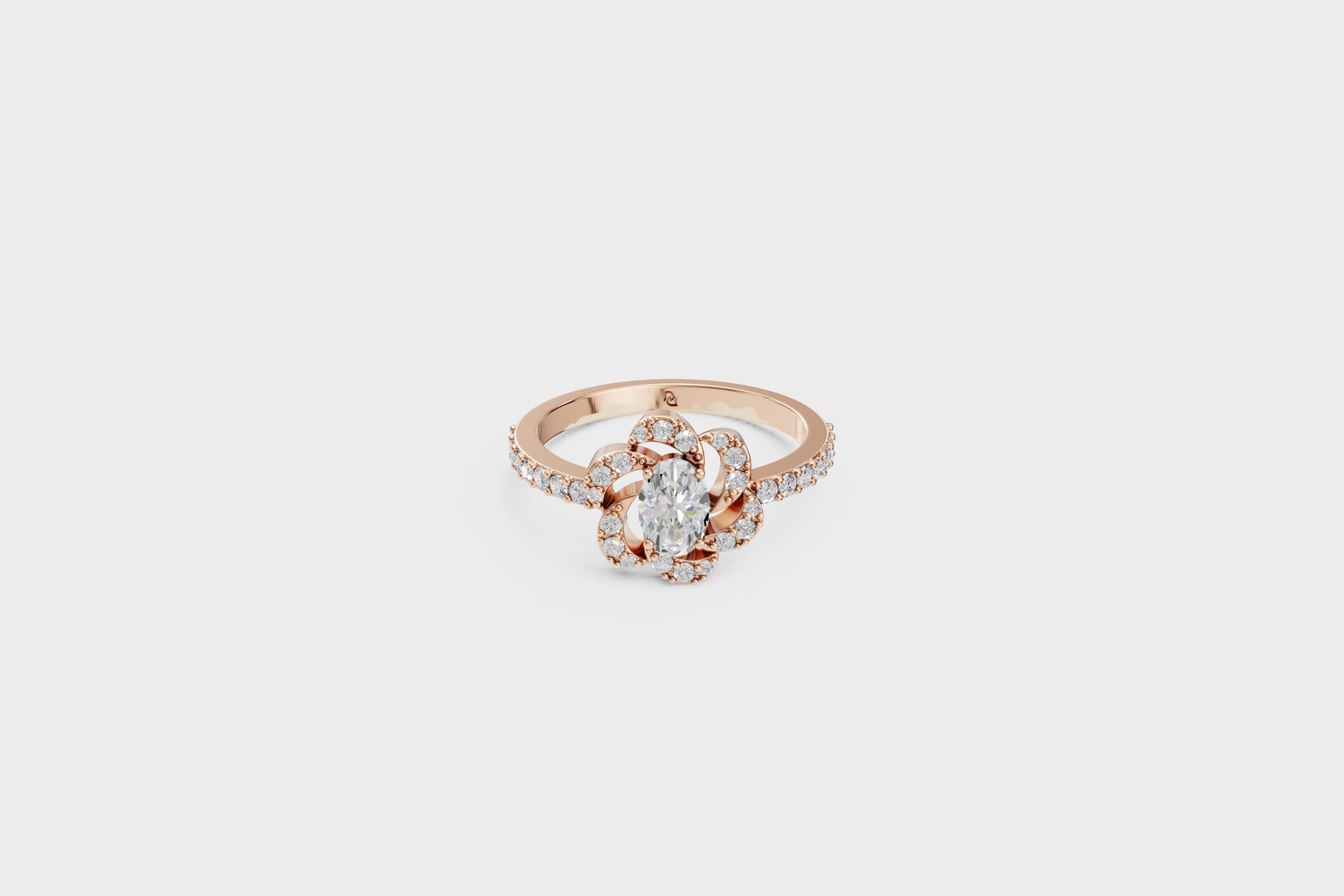 Petal Embrace Engagement Ring