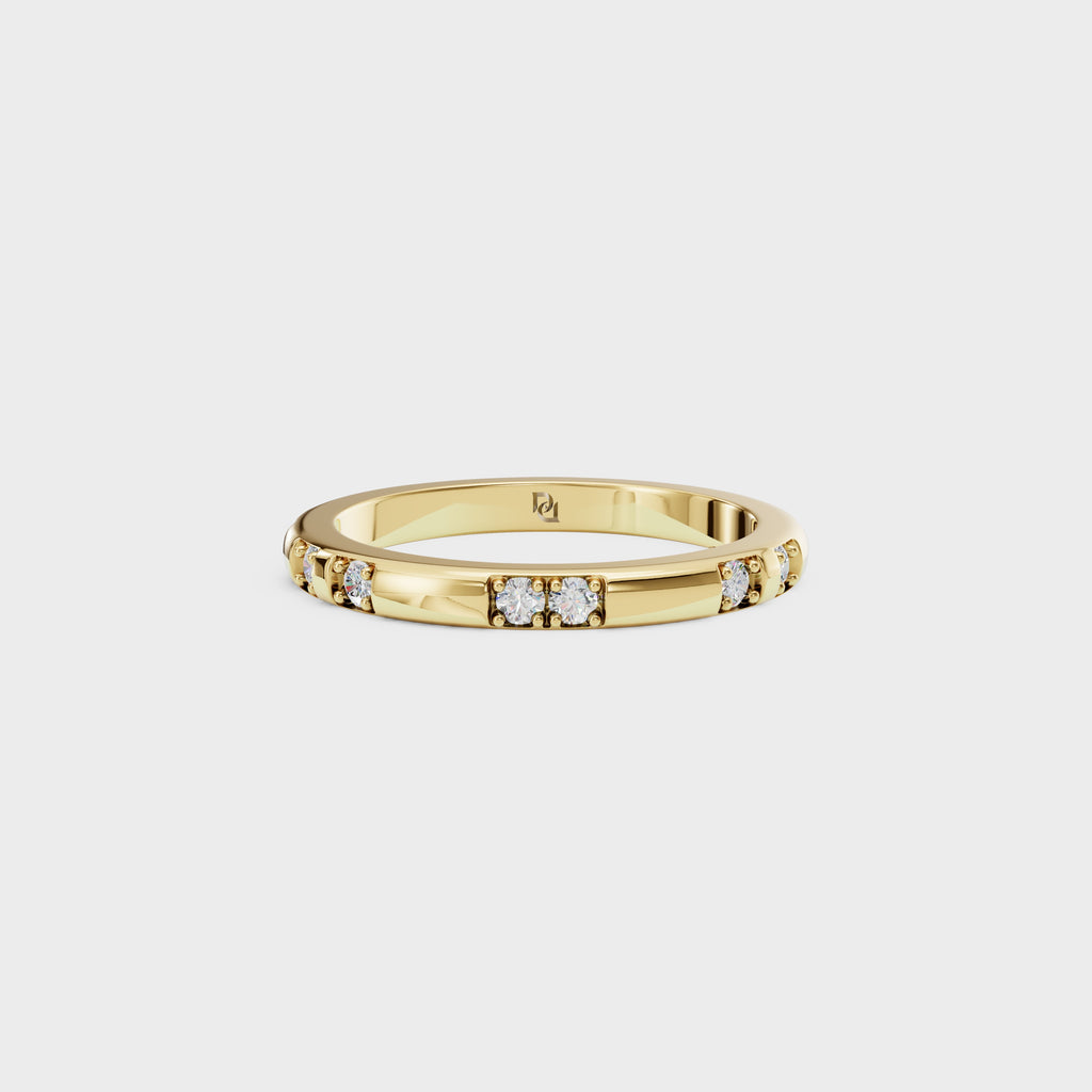 Modern Lines Diamond Wedding Band