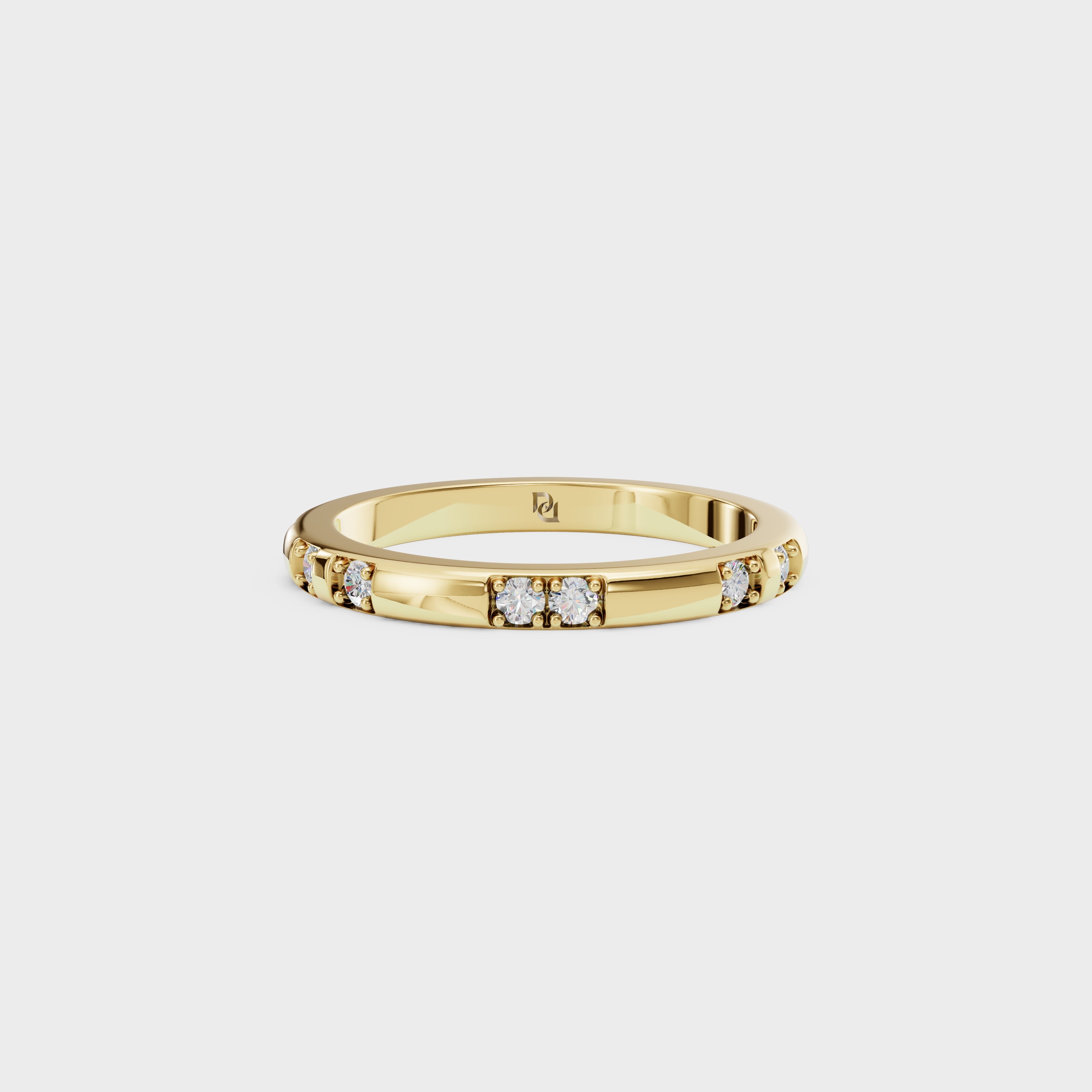 Modern Lines Diamond Wedding Band