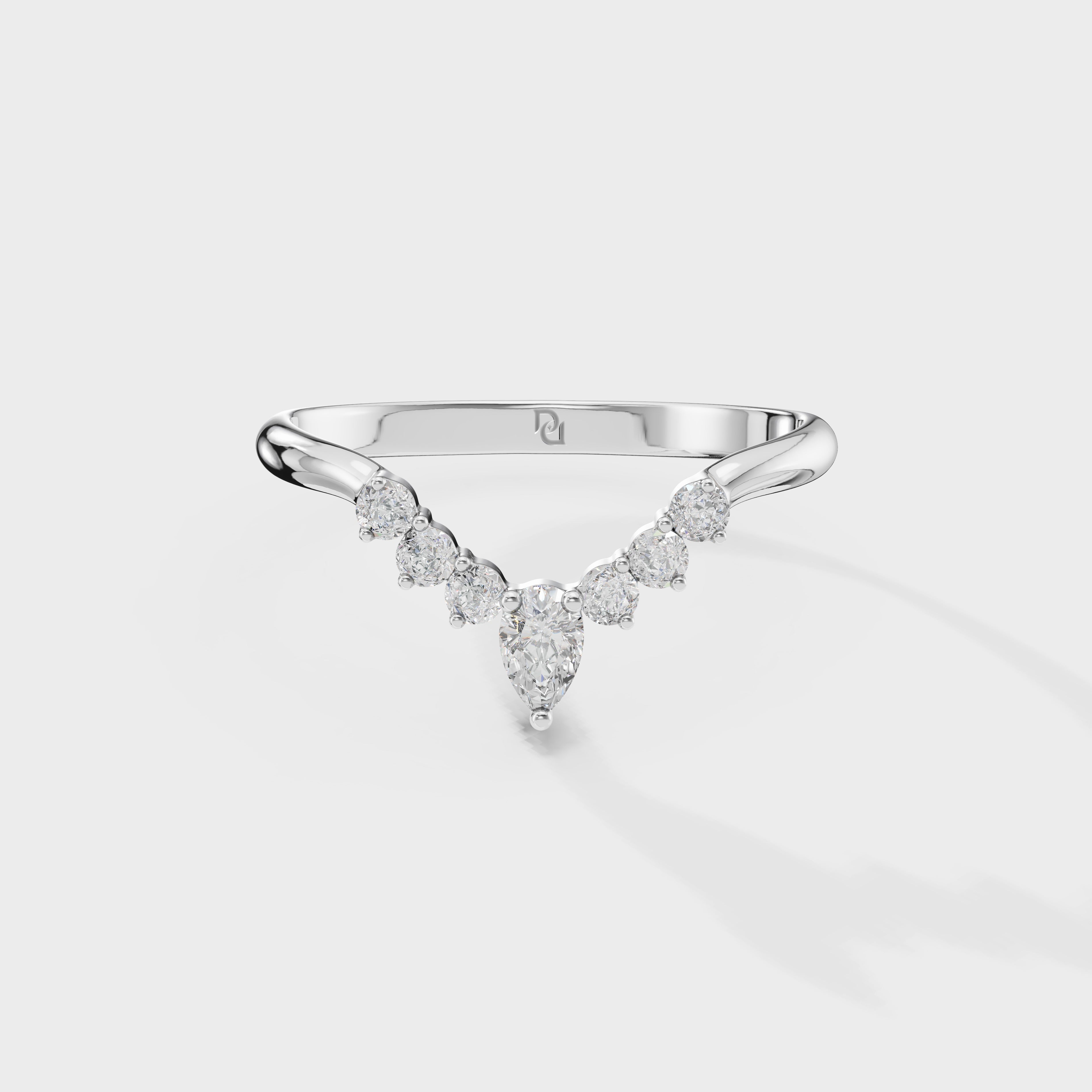 Pear Embrace Wedding Band