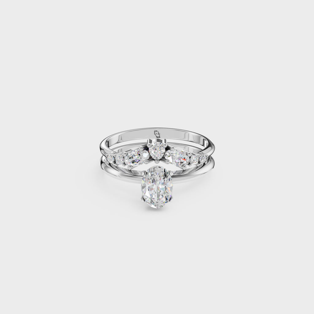 Ethical Elegance Oval Cut Bridal Set