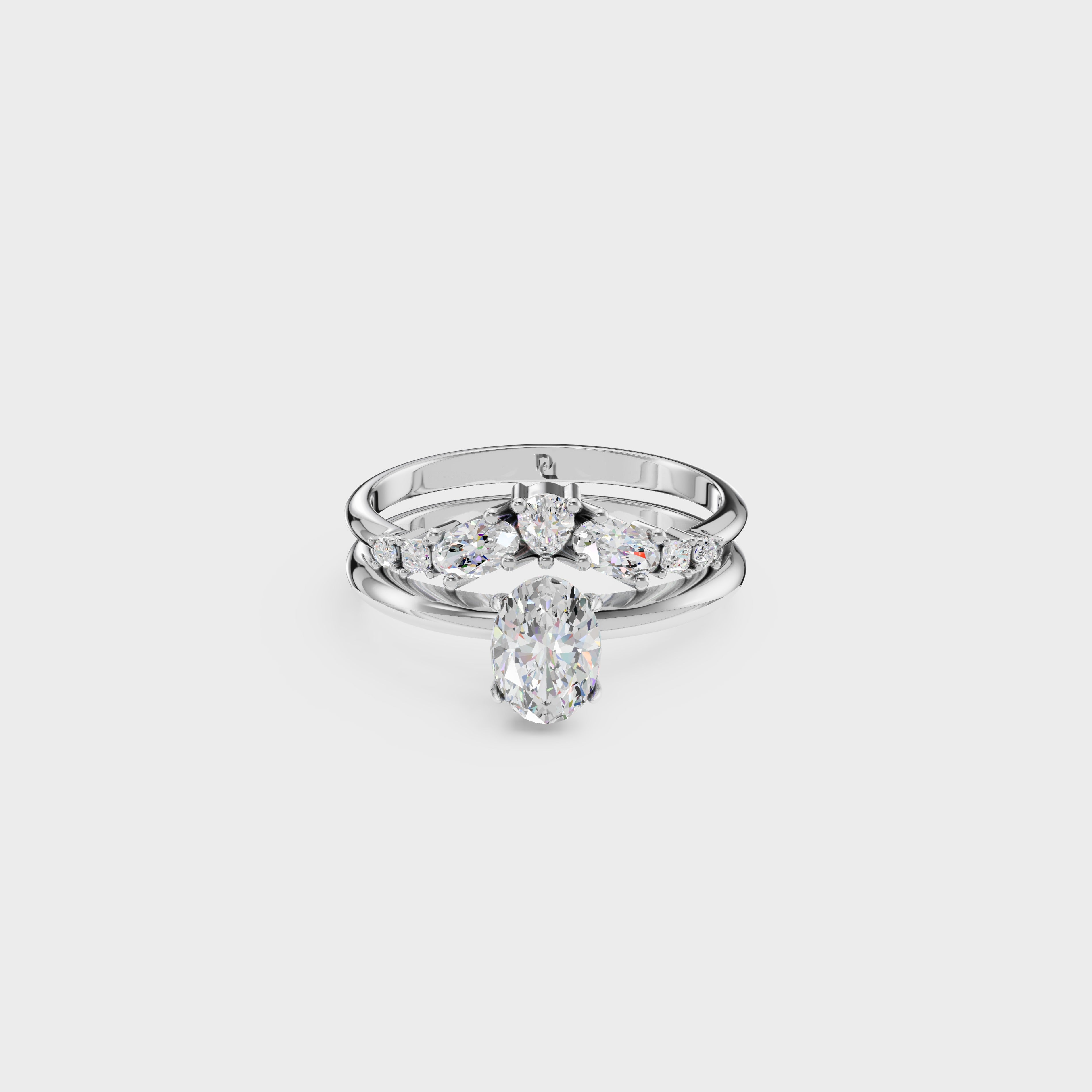 Ethical Elegance Oval Cut Bridal Set