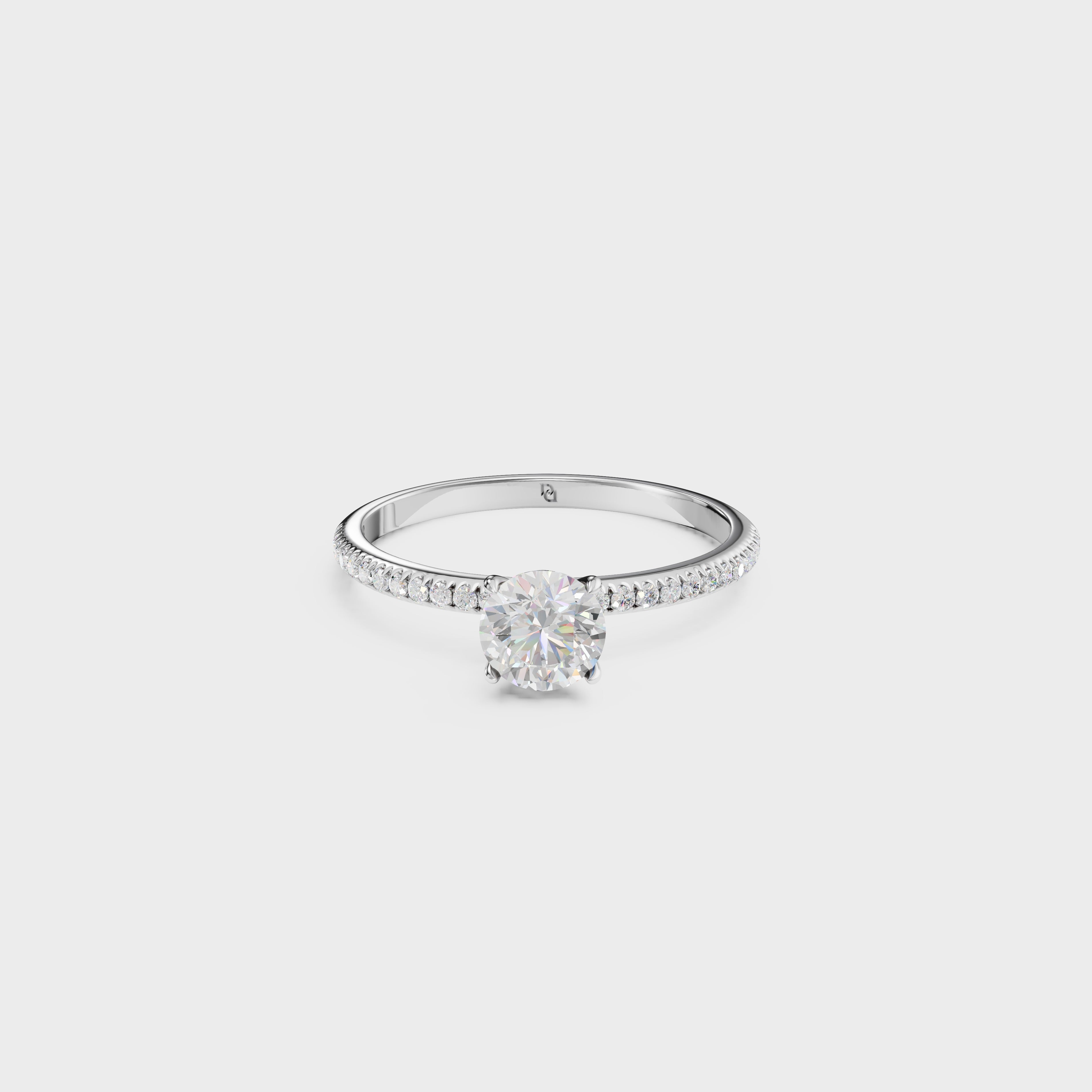 Round Diamond Solitaire Brilliant Engagement Ring