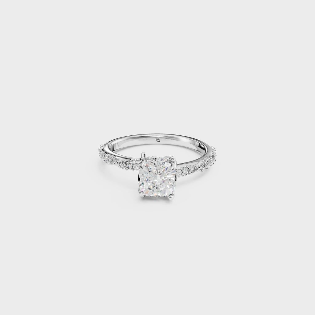 Petite Diamond Engagement ring