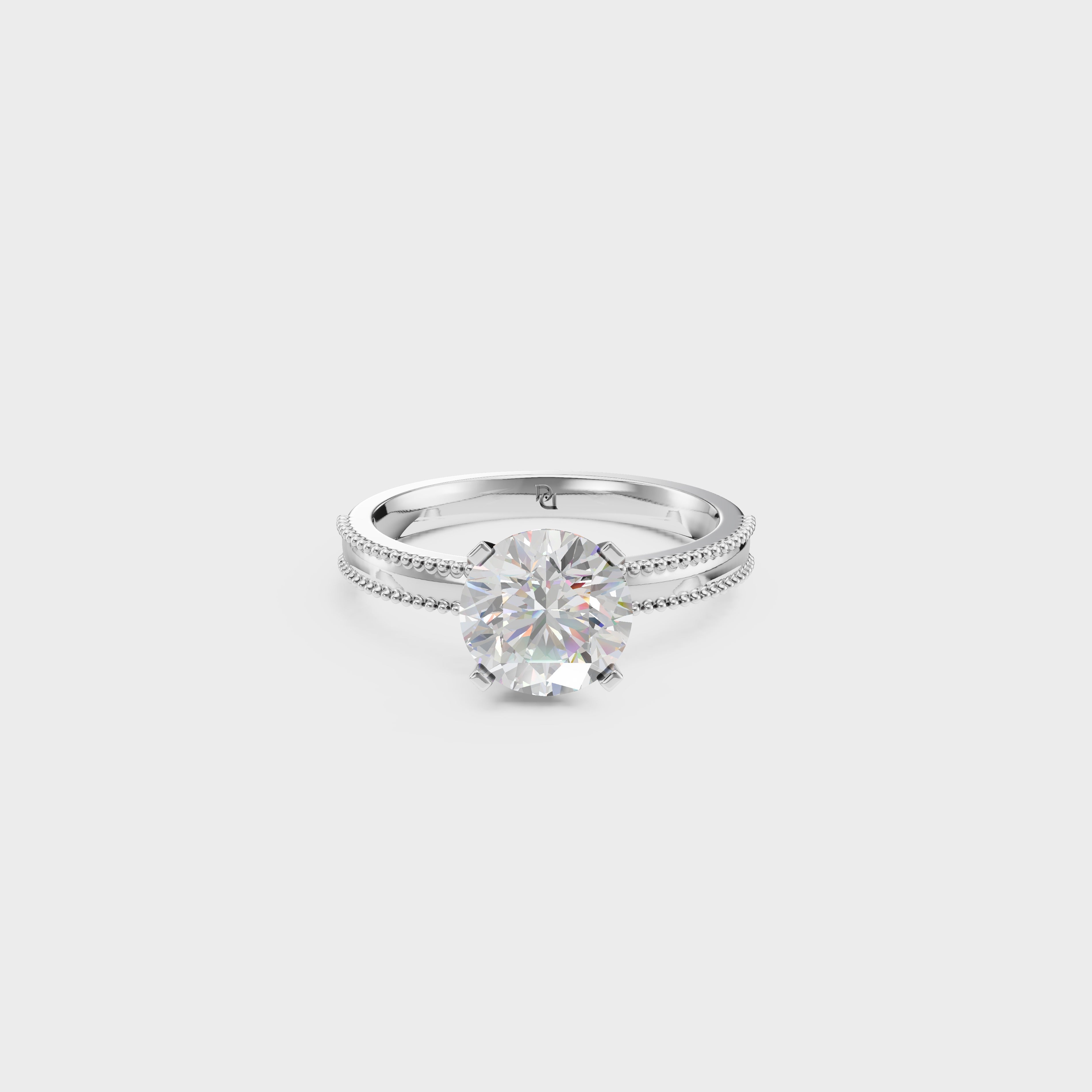 Elegance Solitaire Round Ring