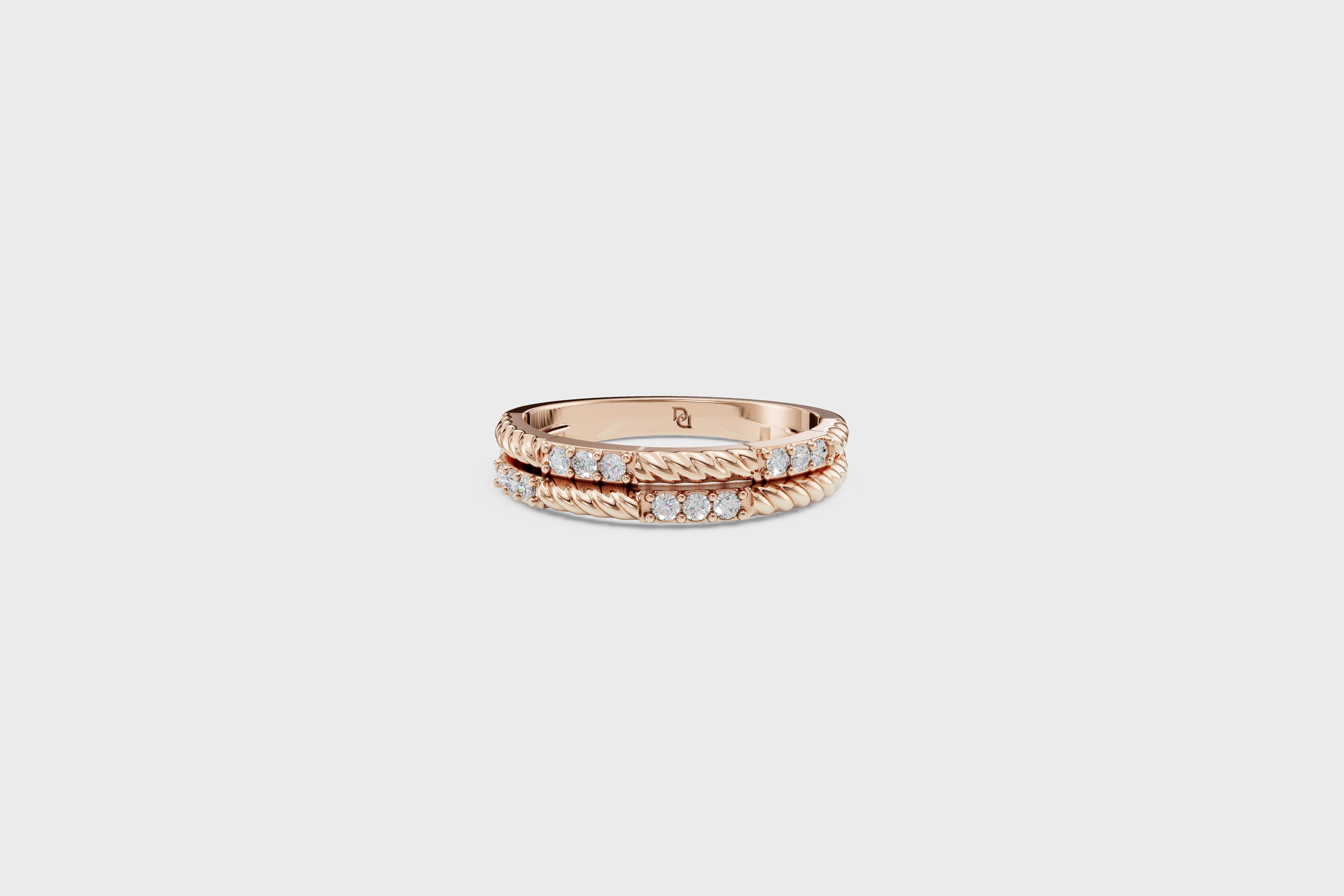 Rope Twist Diamond Ring