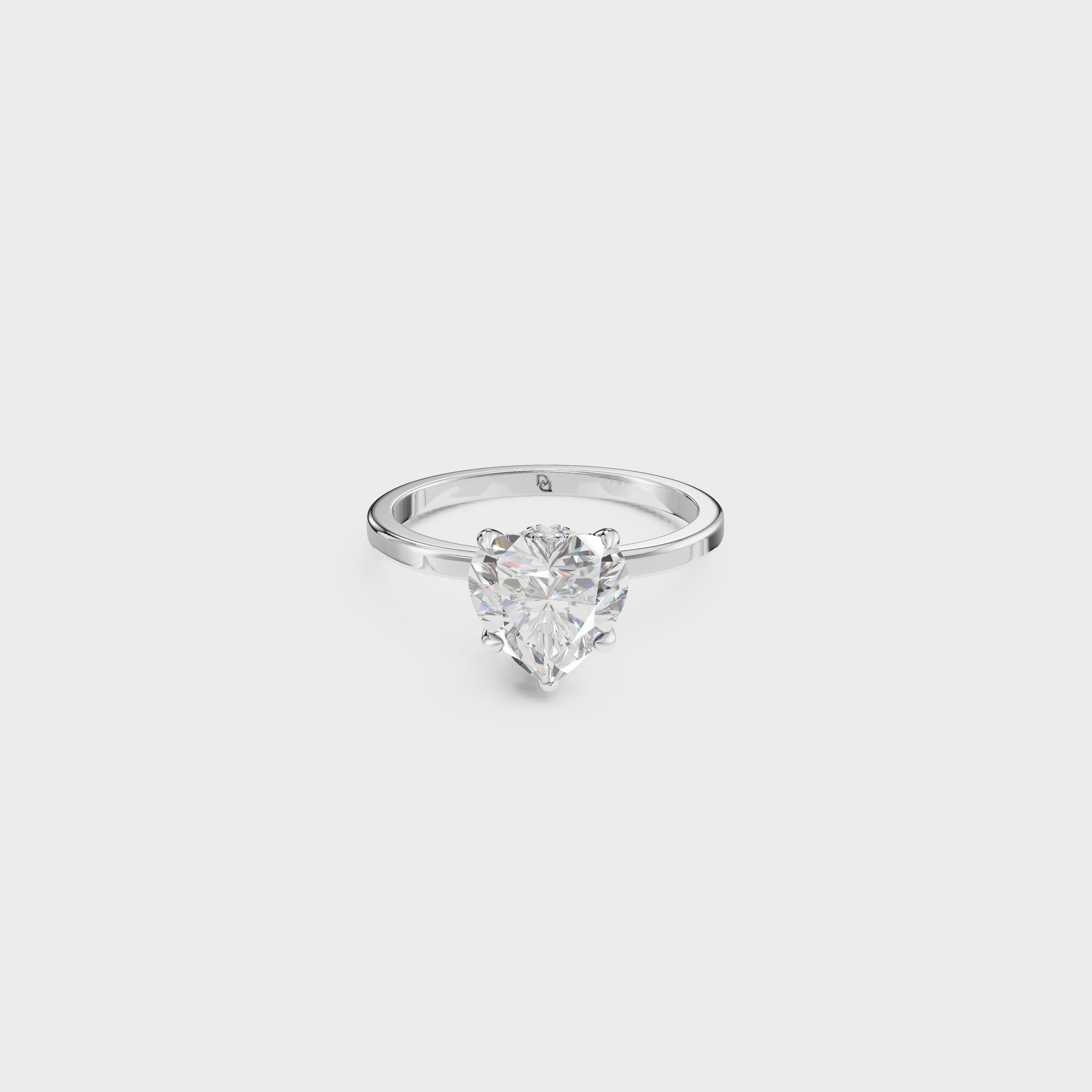 love's Reflection Heart Shape Ring