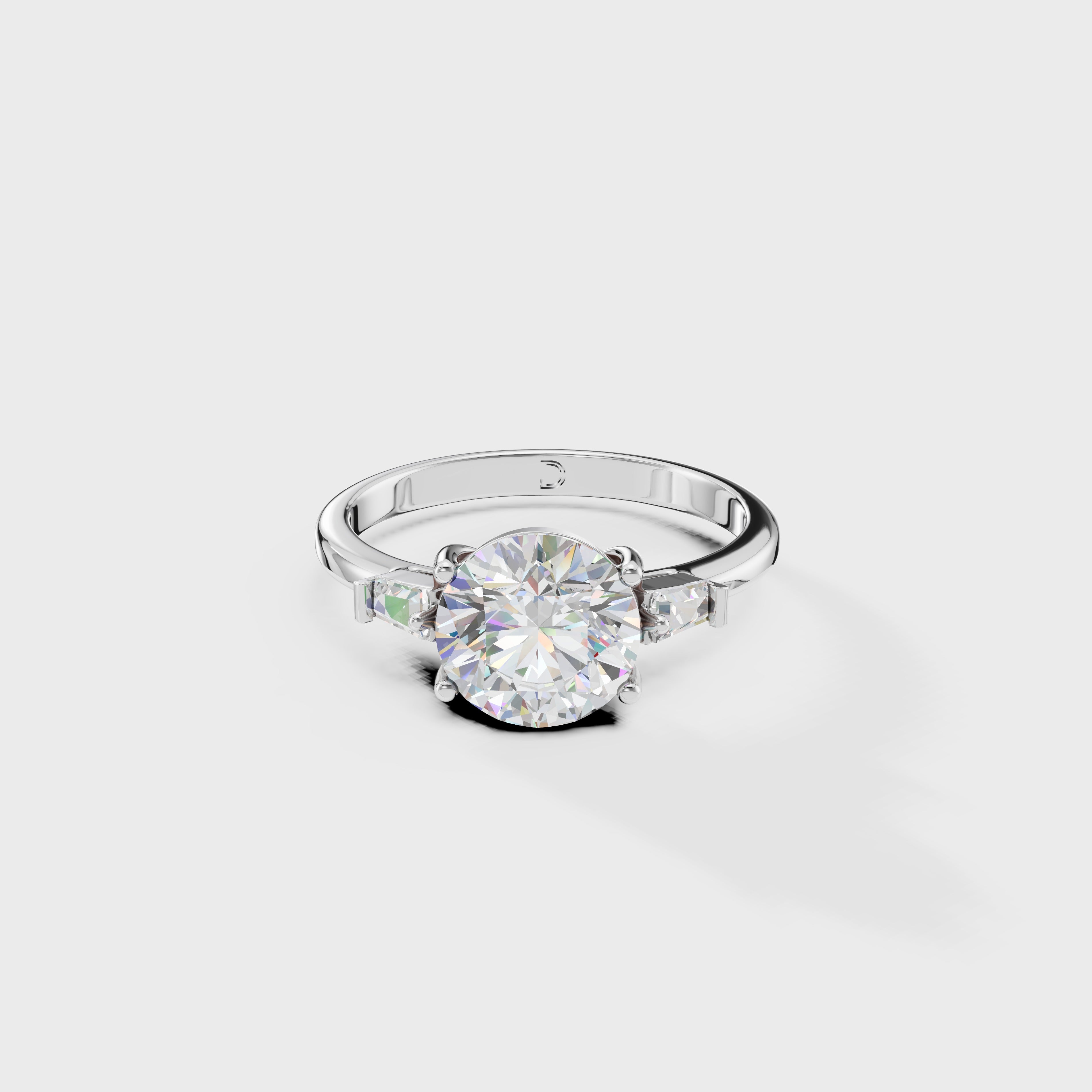 Symphony Three Stone Diamond Engagement Ring