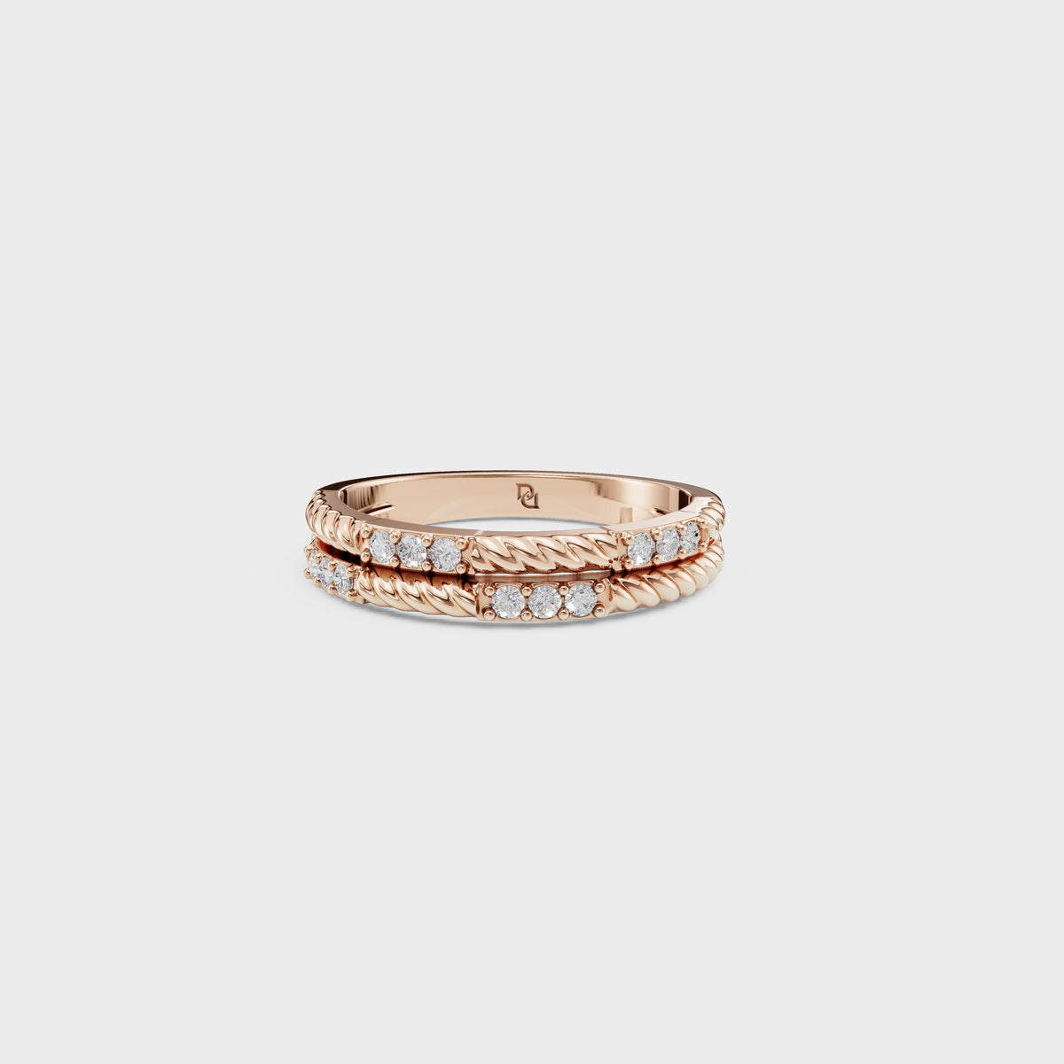 Rope Twist Diamond Ring