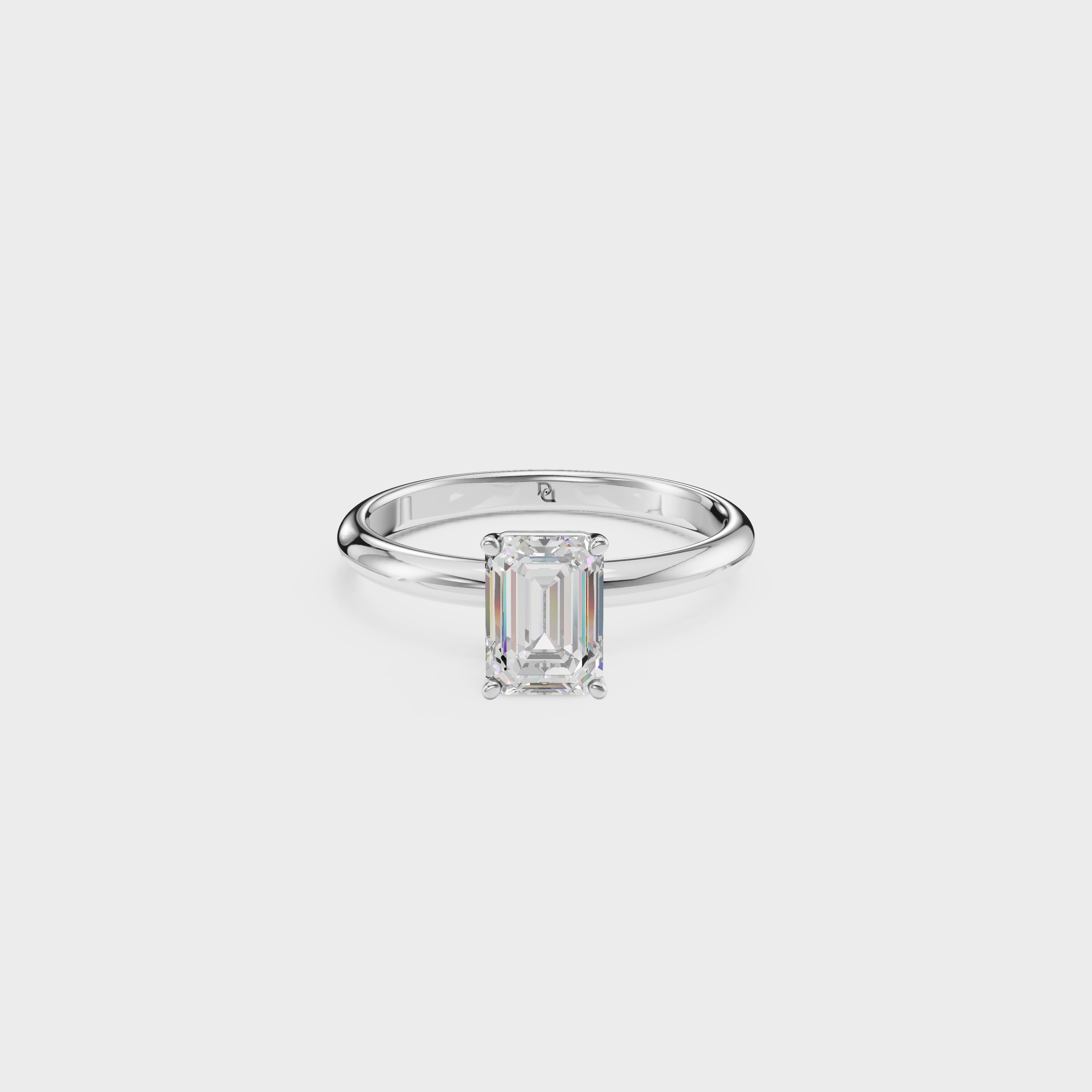 Classic Emerald Cut Solitaire Ring