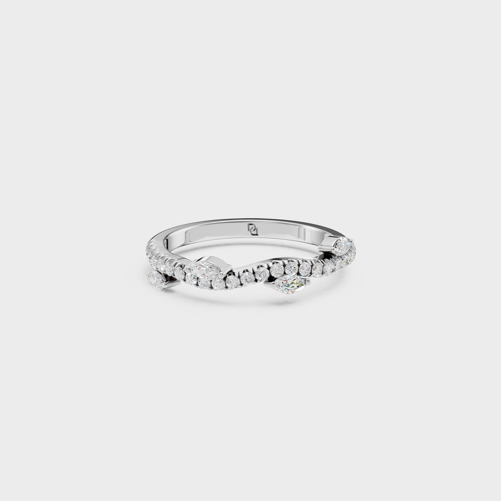 Marquise Tiara Wedding Band