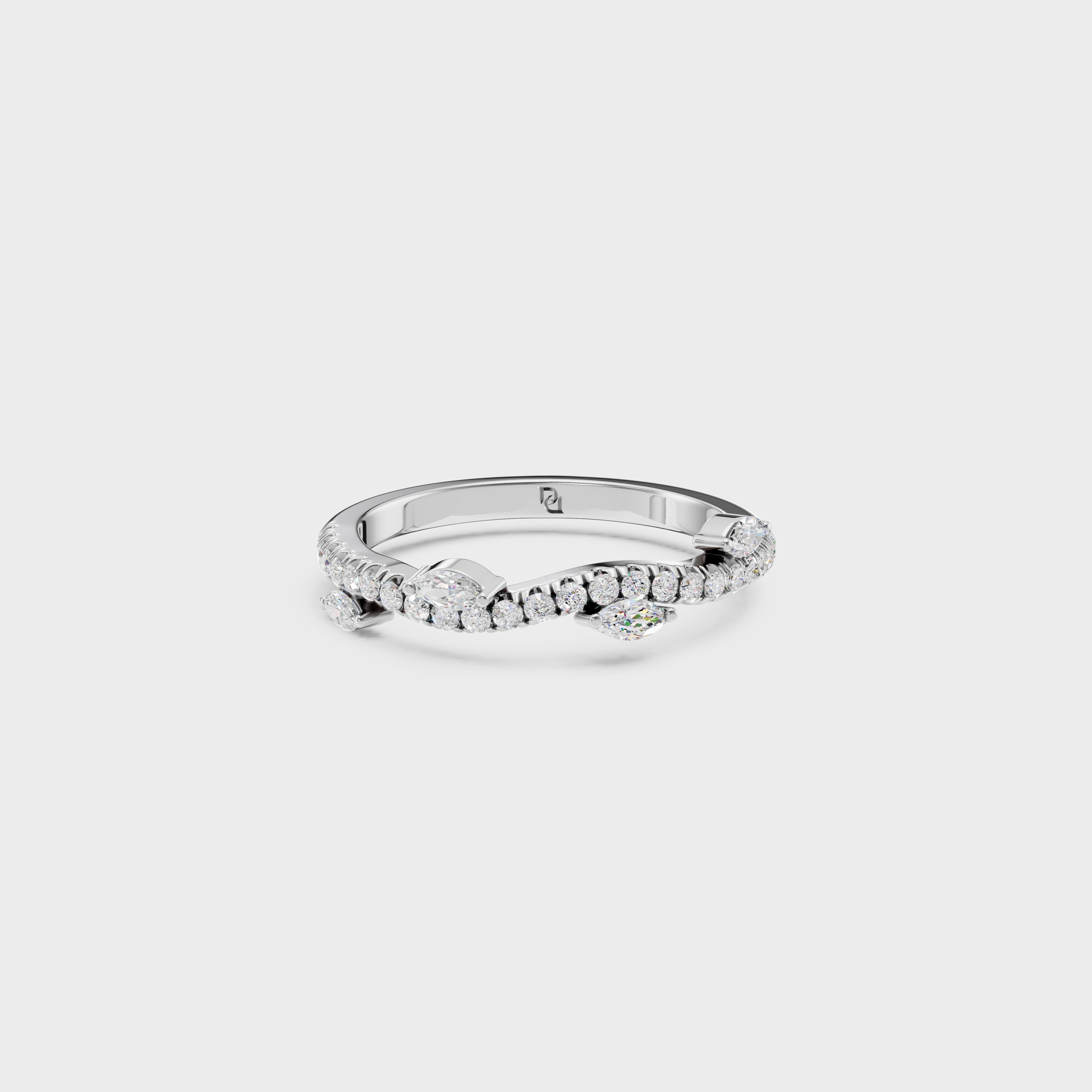 Marquise Tiara Wedding Band